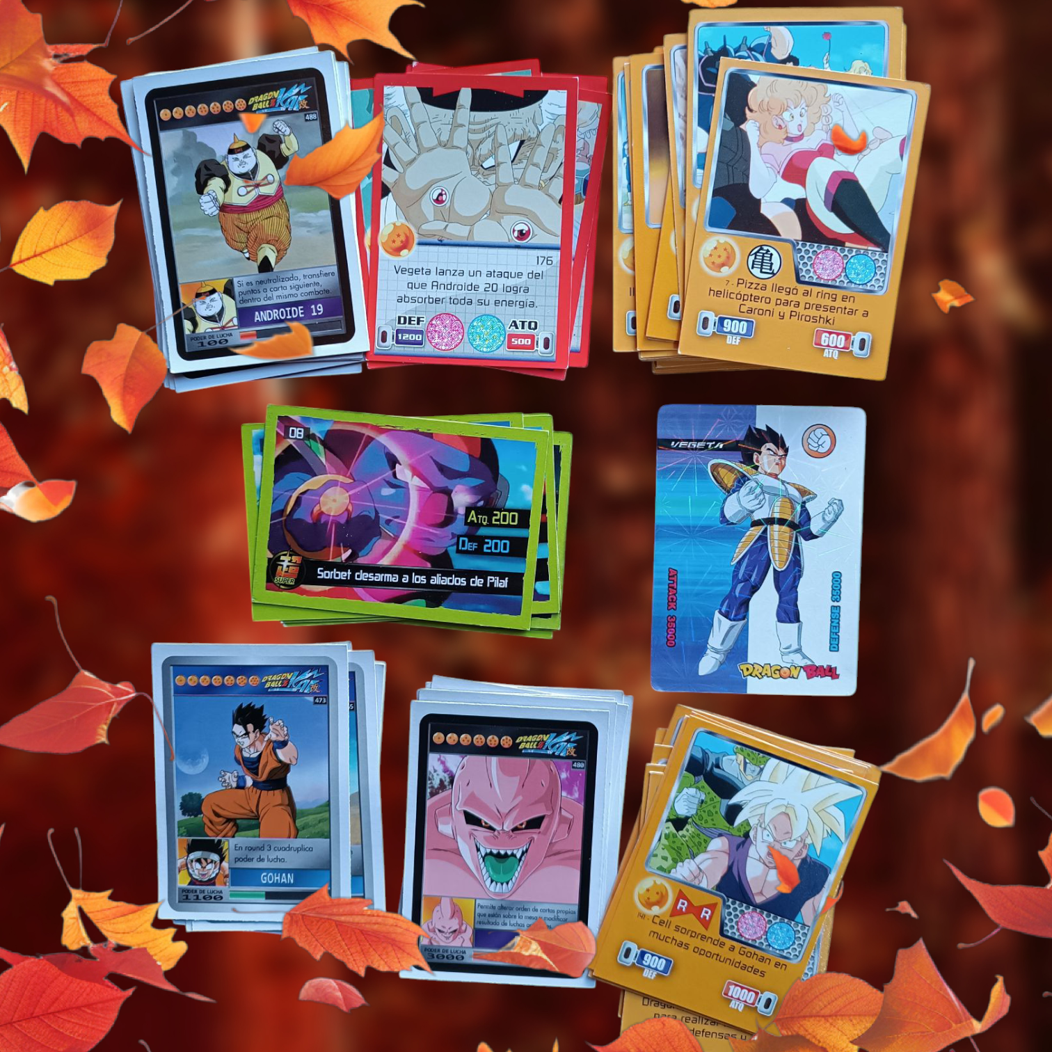 Lote 76 cartas varias colecciones Dragon Ball