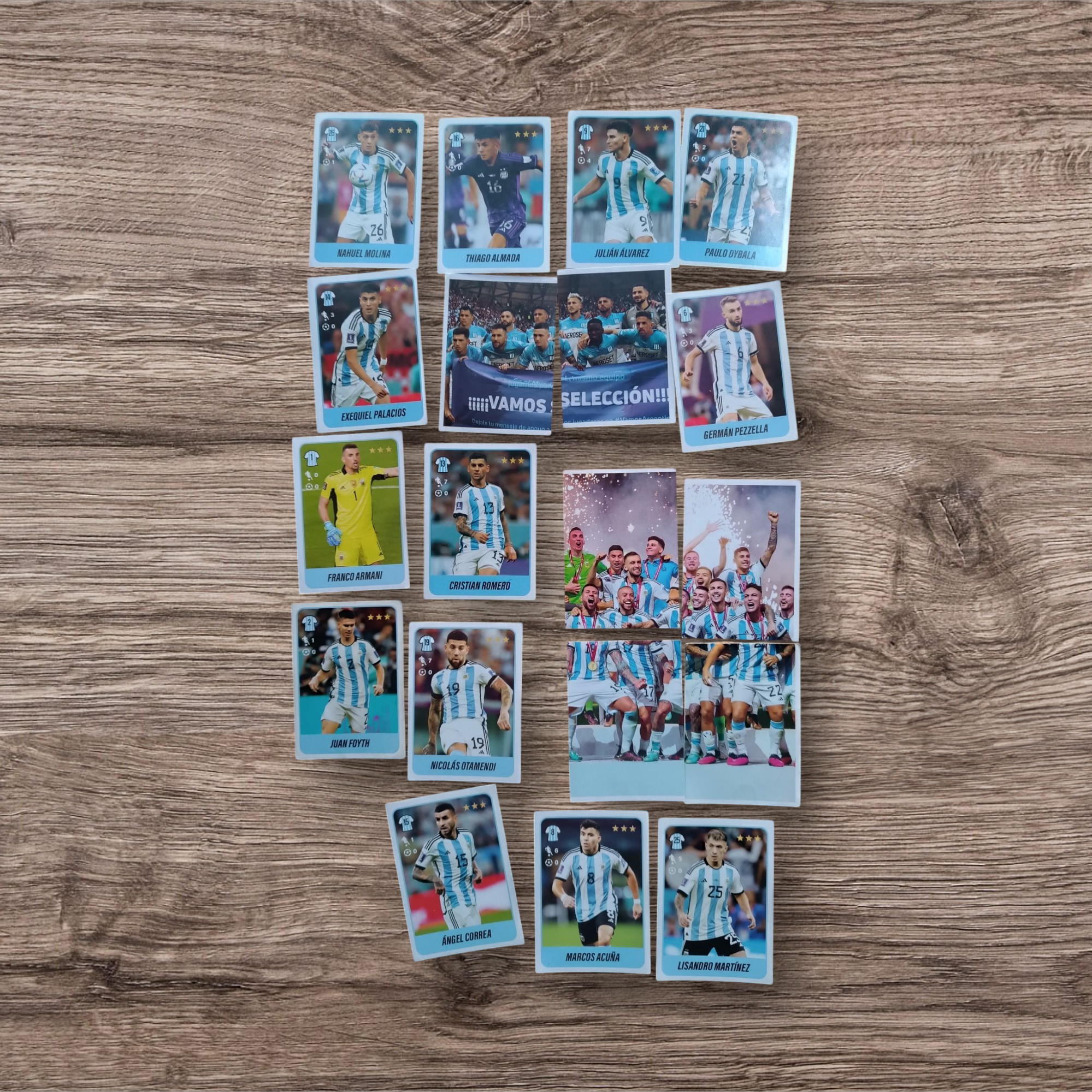 Lote 19 figuritas selección Argentina