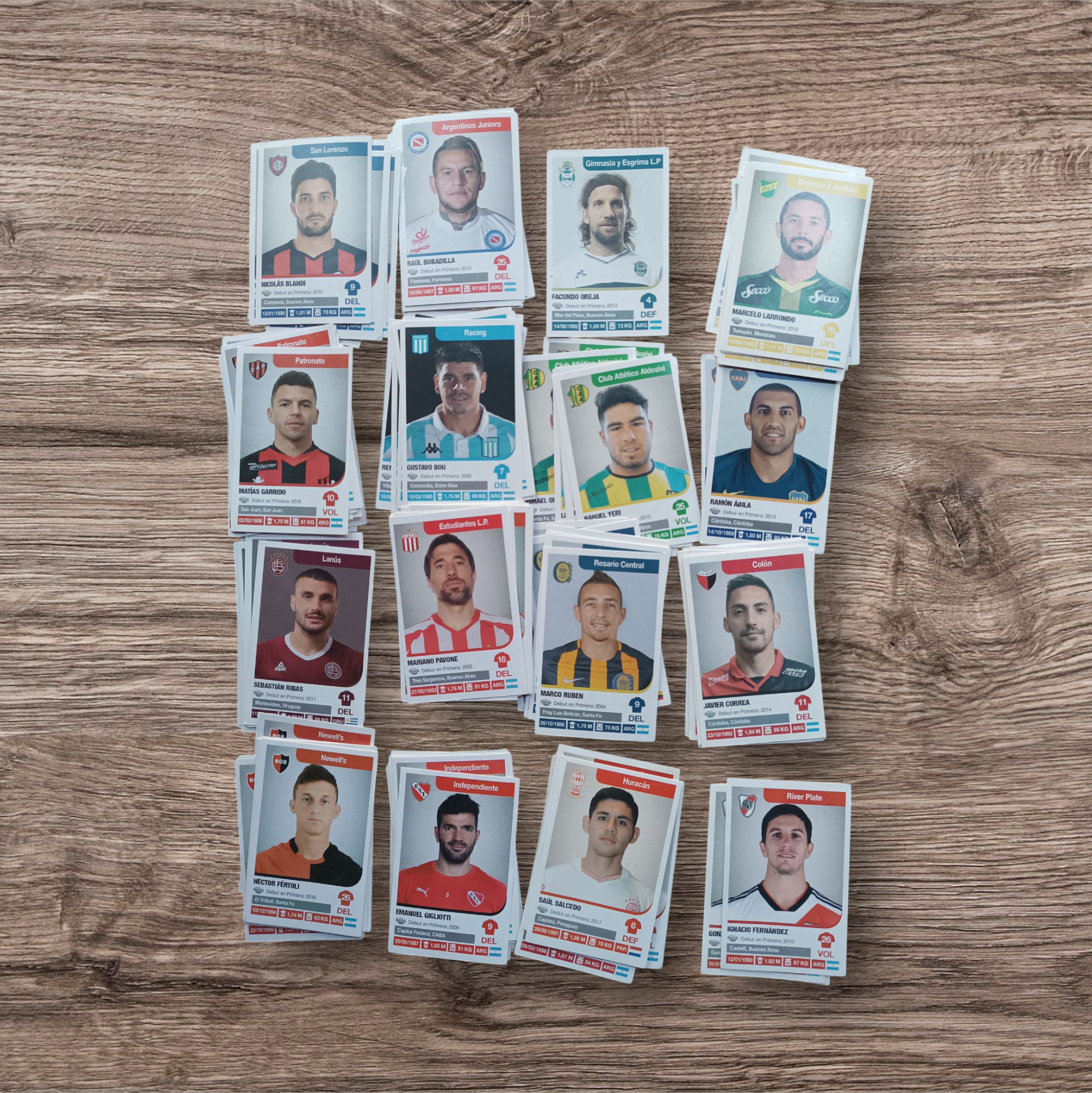 Súper lote 265 figuritas sin repetir Fútbol Argentino 2018-2019