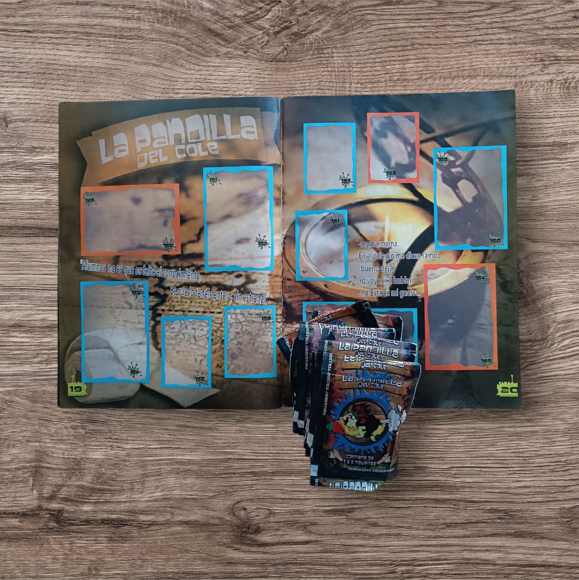 Combo álbum + 50 sobres de figuritas La Pandilla del Cole