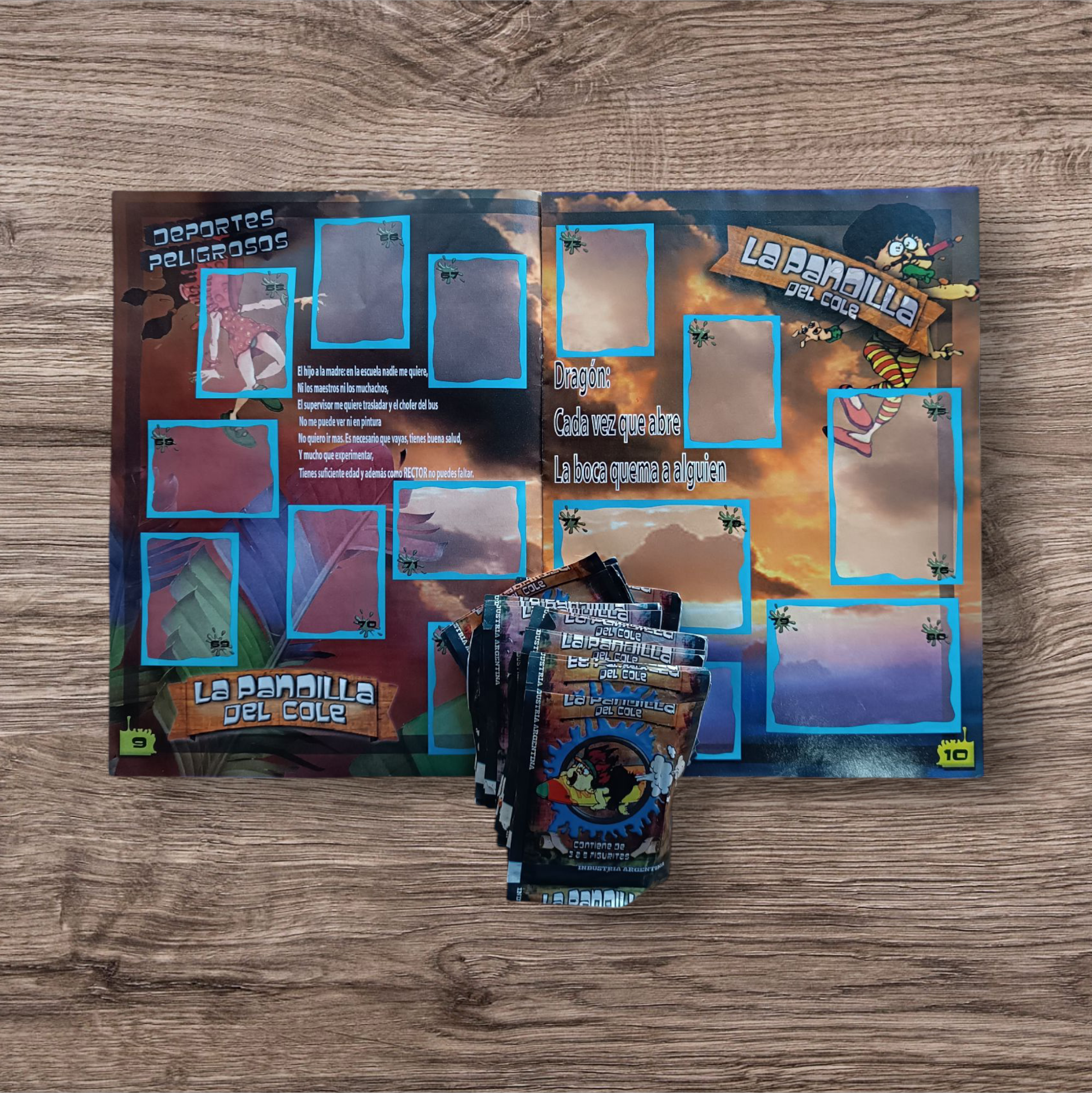 Combo álbum + 50 sobres de figuritas La Pandilla del Cole