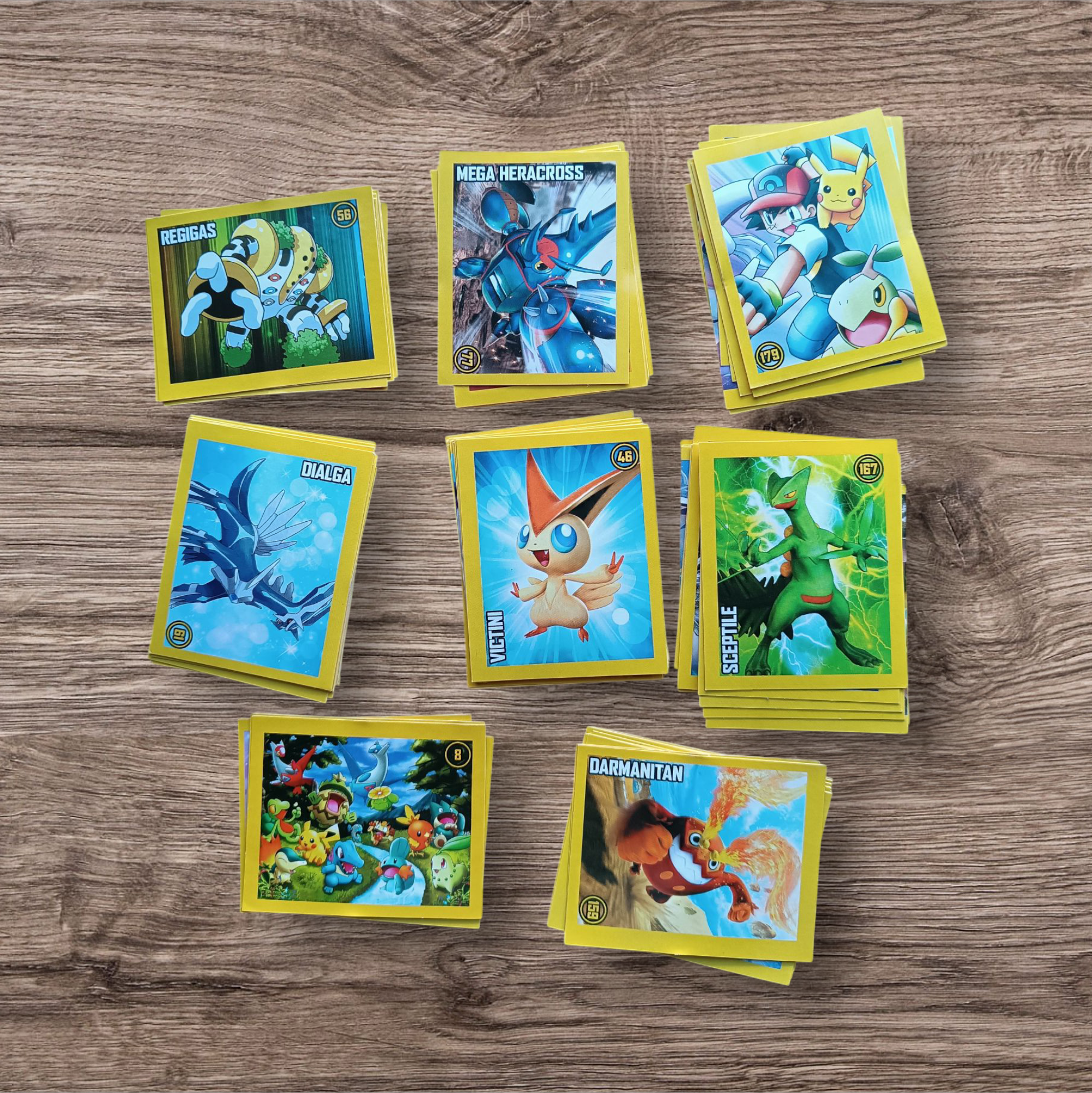 Lote 89 figuritas sin repetir Pokemon