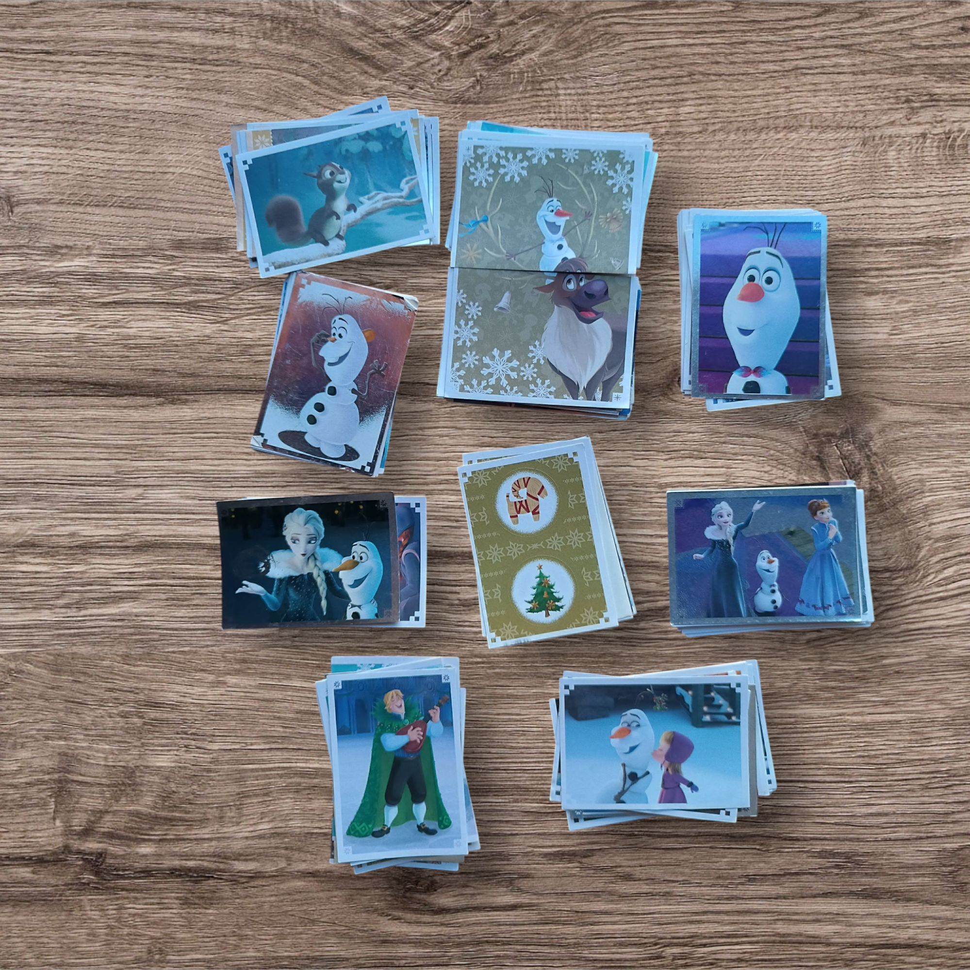 Lote 119 figuritas sin repetir Olaf Frozen de Panini