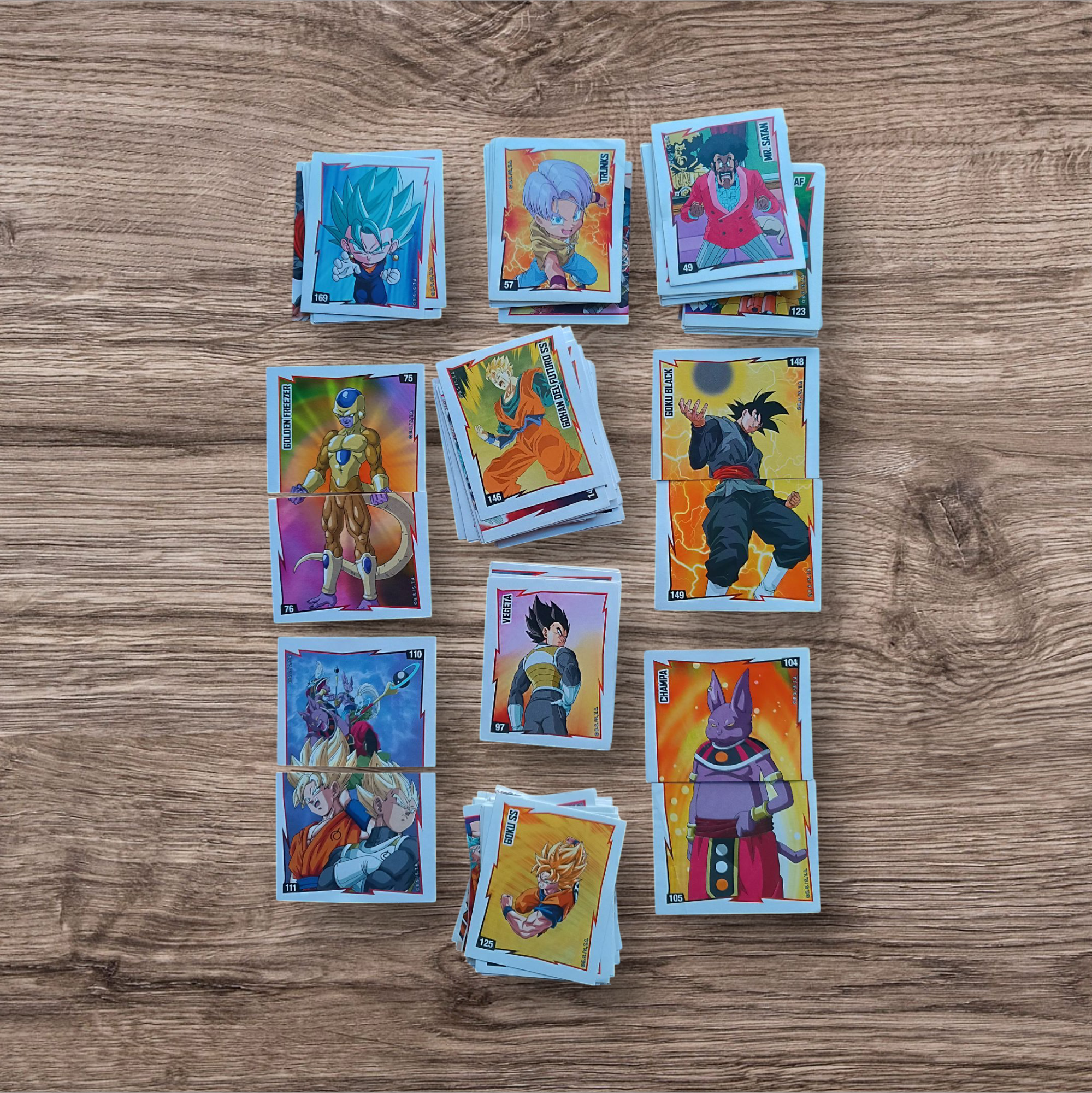 Lote 153 figuritas sin repetir Dragon Ball