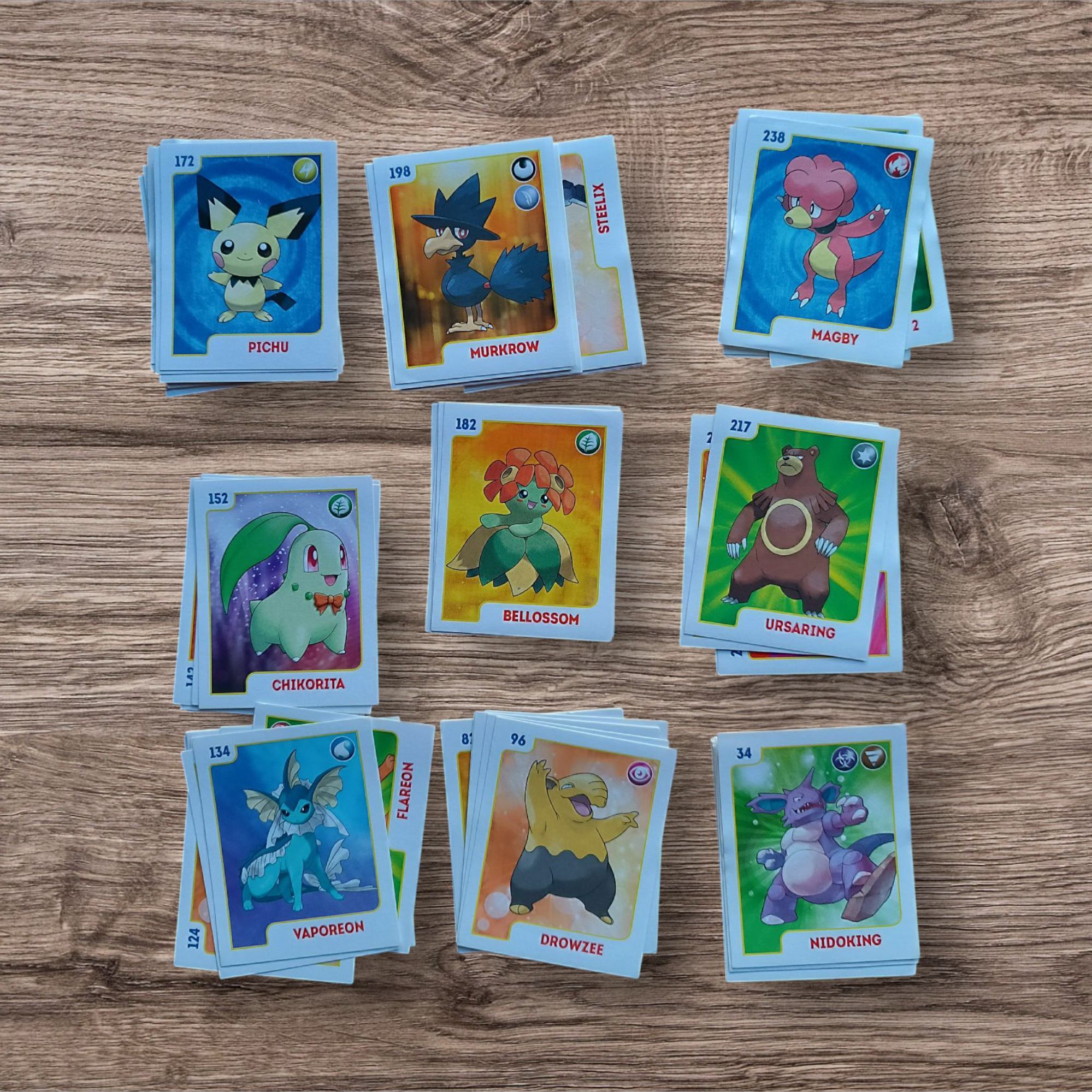 Lote 81 figuritas sin repetir Pokemon