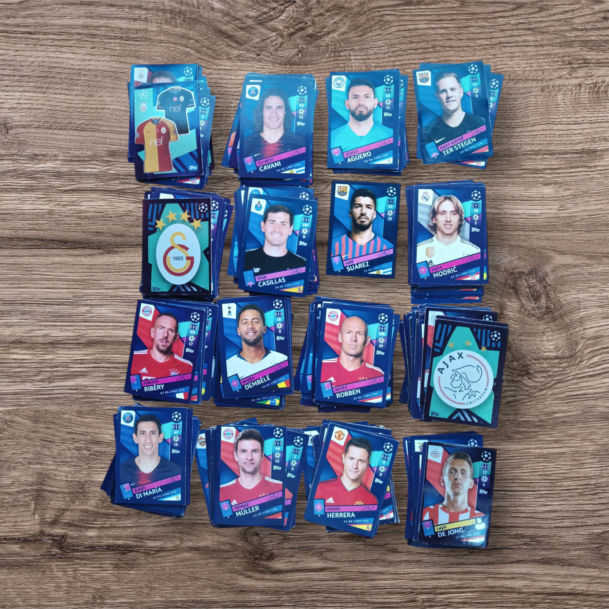 Súper lote 341 figuritas sin repetir Champions League 2018/19, de Topps