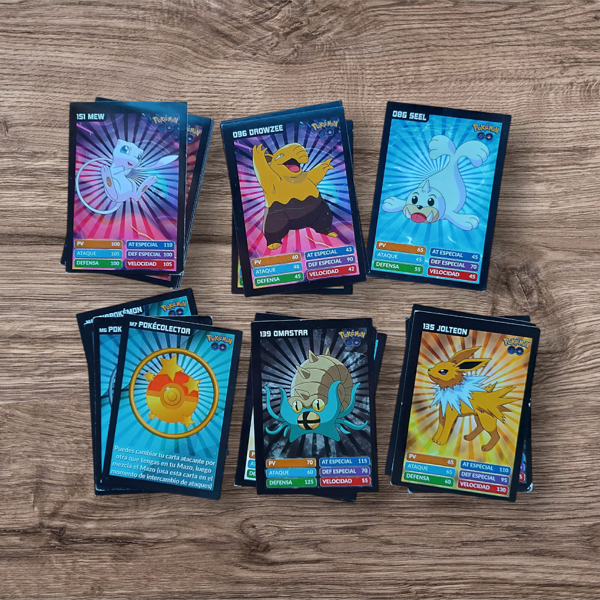 Lote 20 cartas sin repetir Pokémon Go