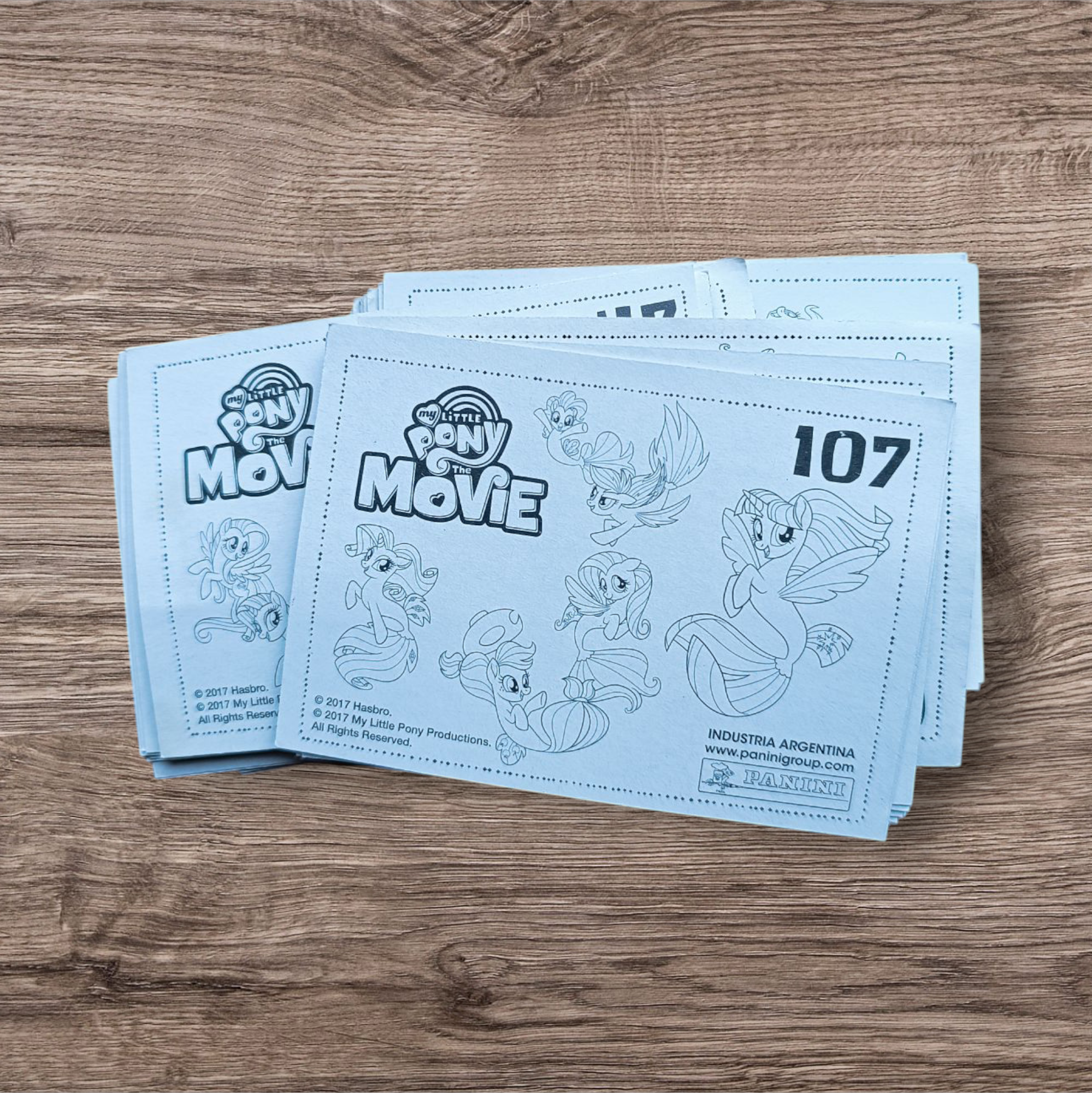 Lote 57 figuritas sin repetir My Little Pony Movie