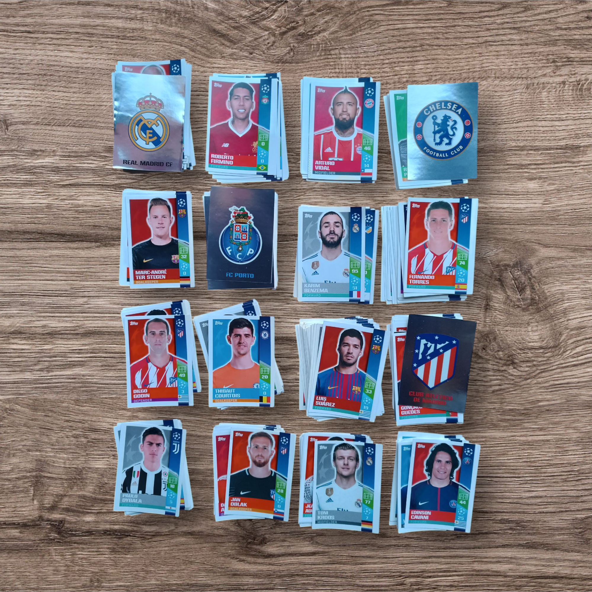 Increíble lote de 393 figuritas sin repetir Champions League 2017/18