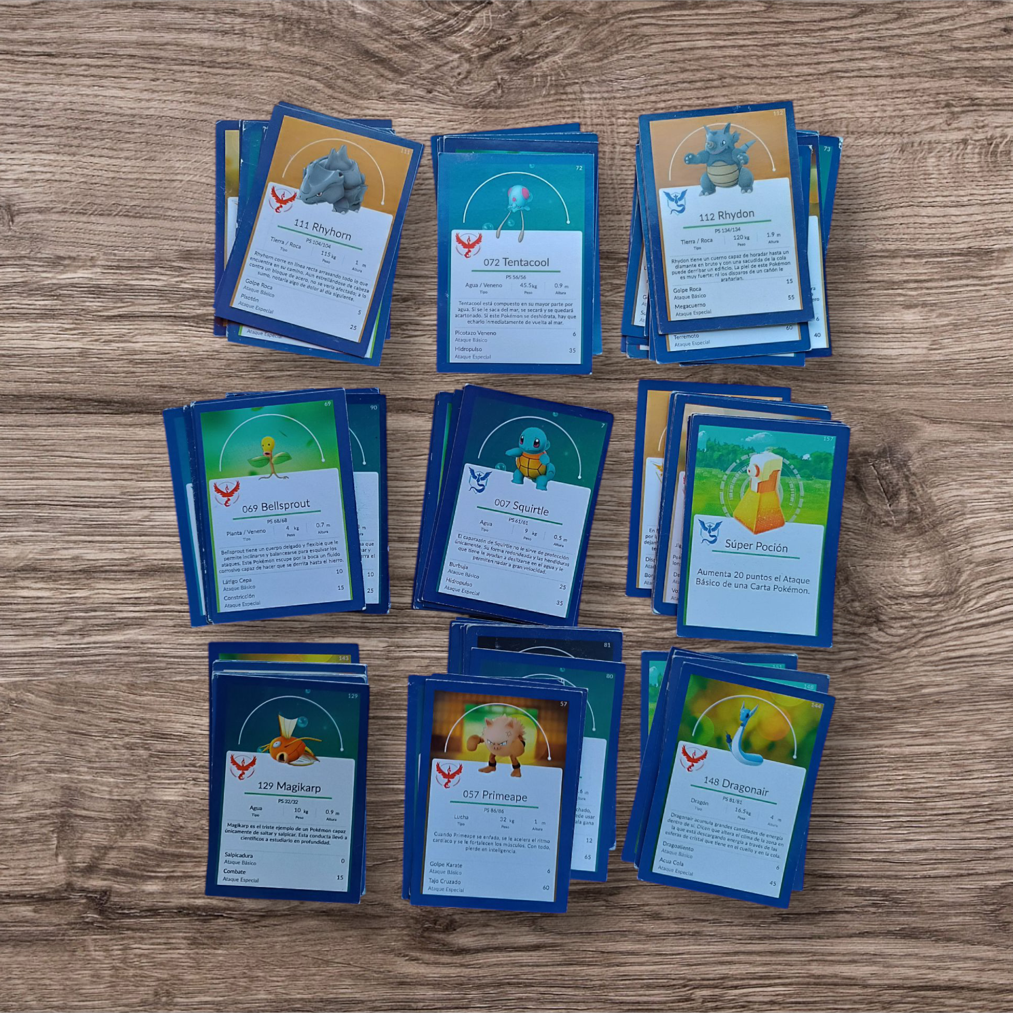 Lote 82 cartas Pokemon Go