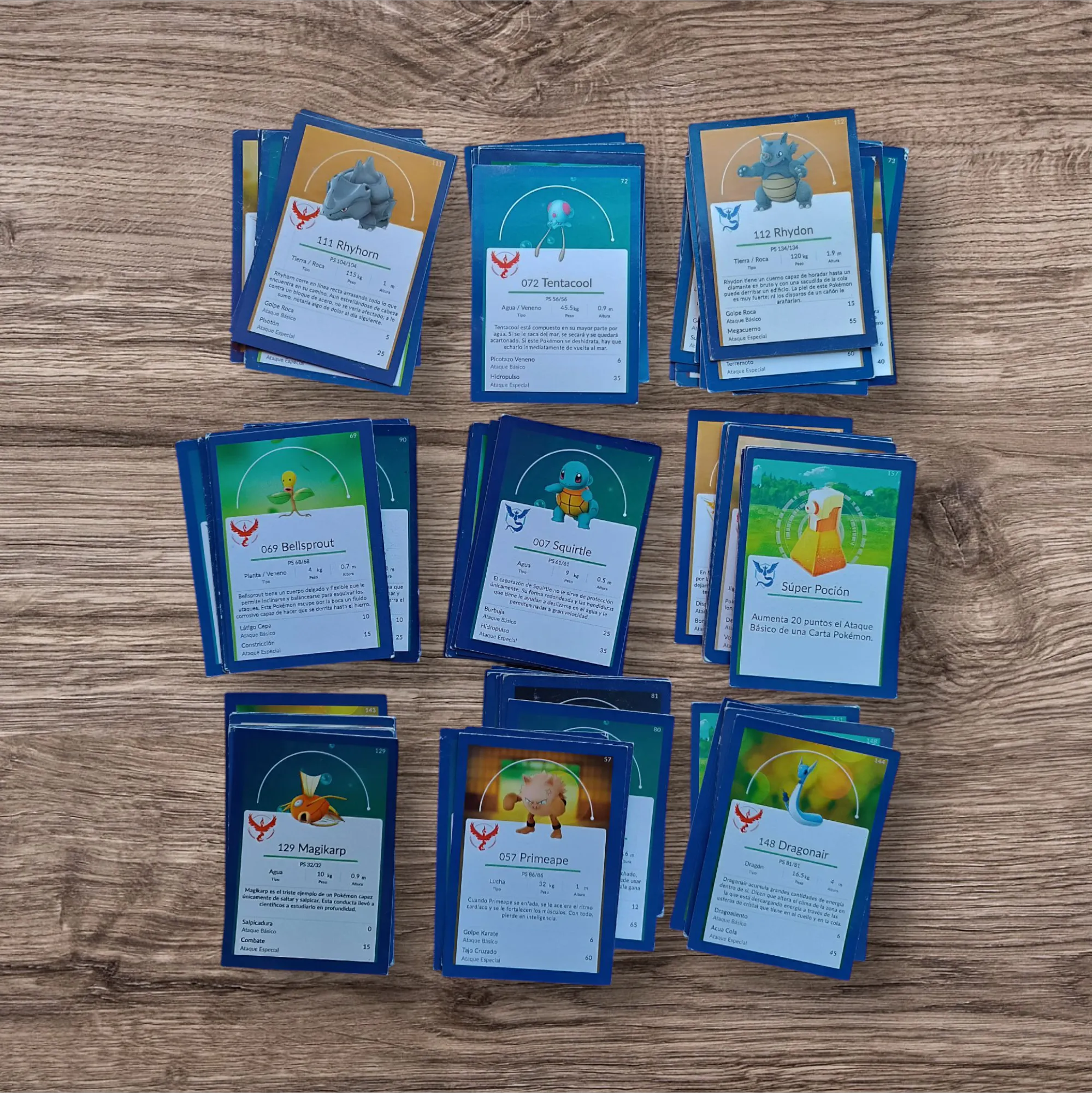 Lote 82 cartas Pokemon Go