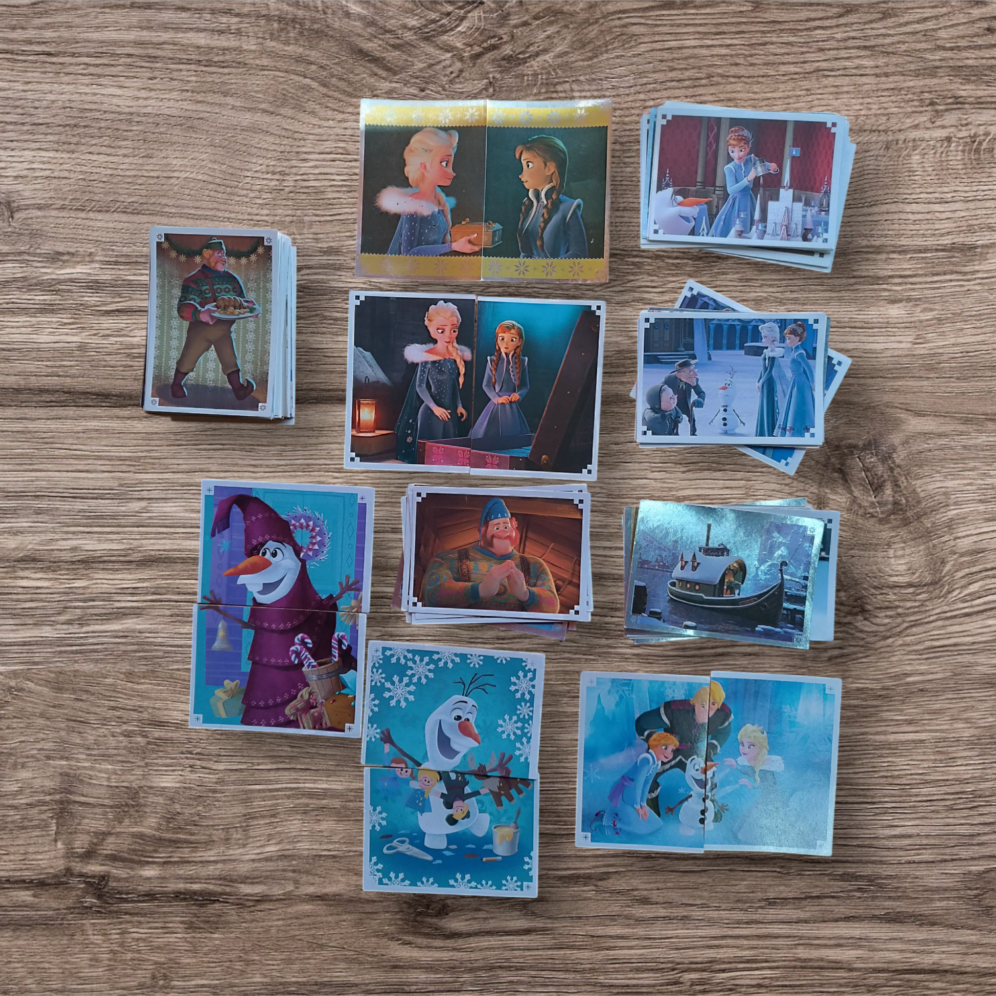 Lote 105 figuritas sin repetir de Olaf Frozen, de Panini