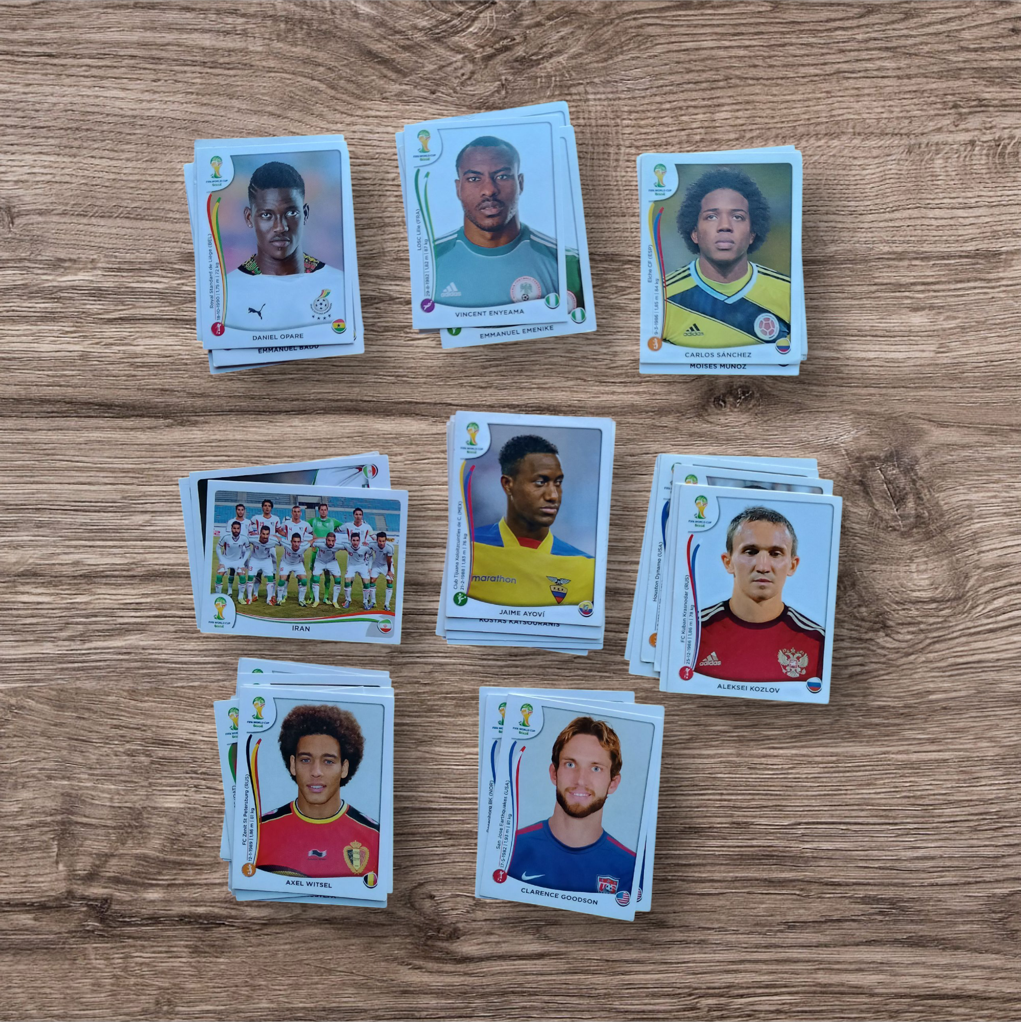 Lote 58 figuritas sin repetir Mundial Brasil 2014