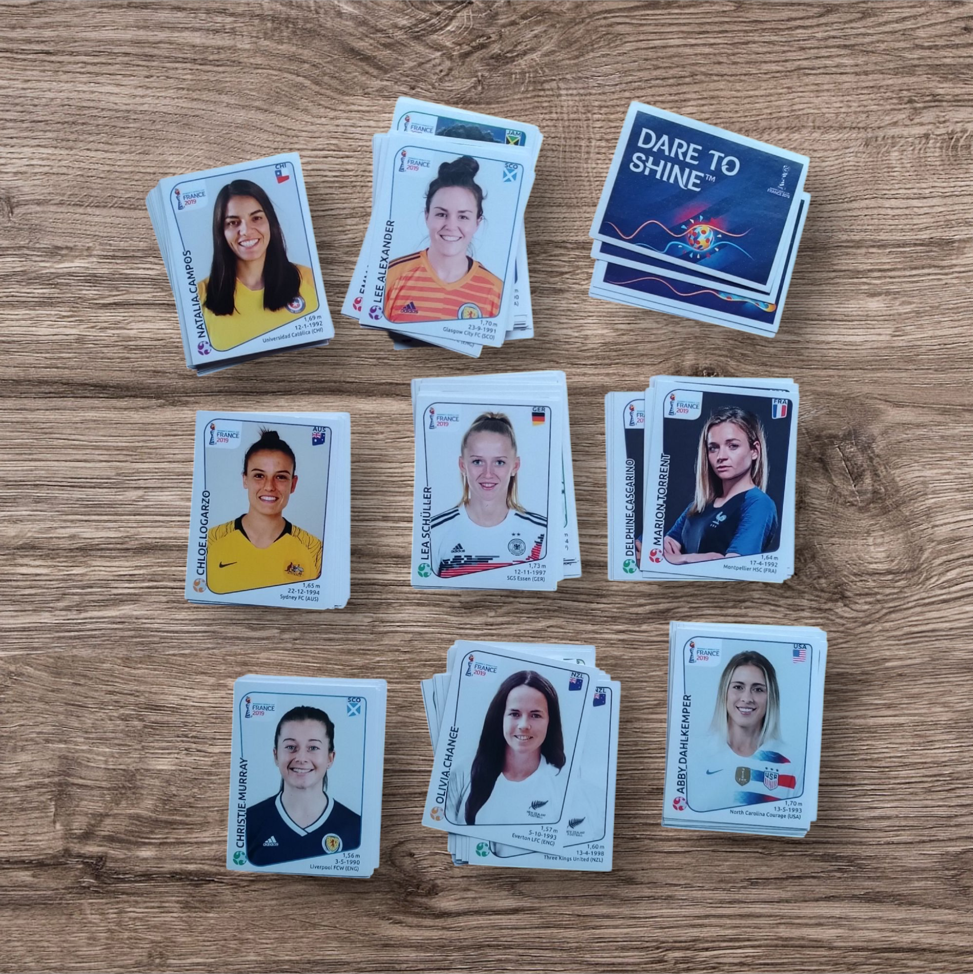 Lote 157 figuritas sin repetir Mundial Femenino Francia 2019