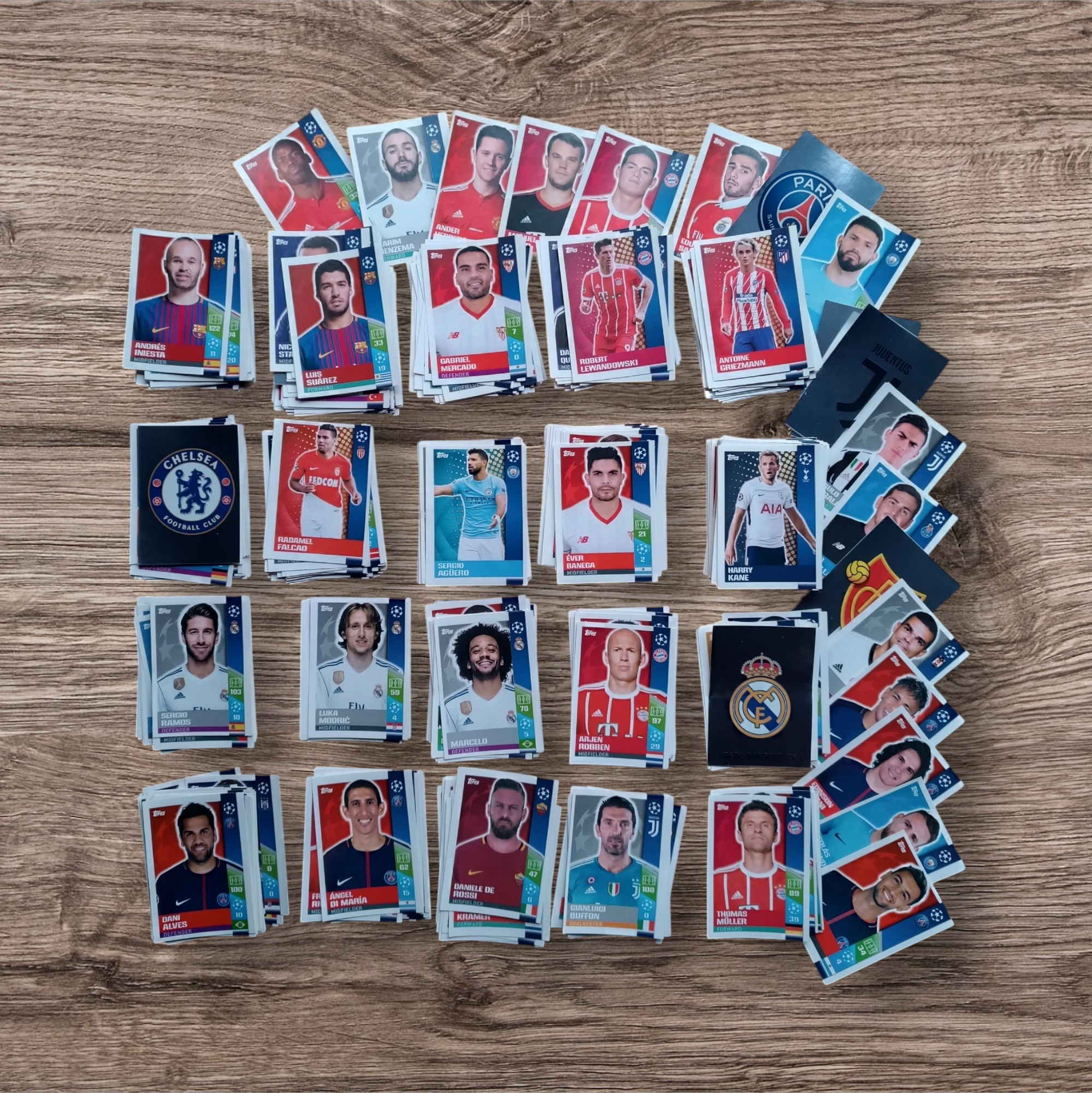 Lote 444 figuritas sin repetir Champions League 2017/2018 de Topps