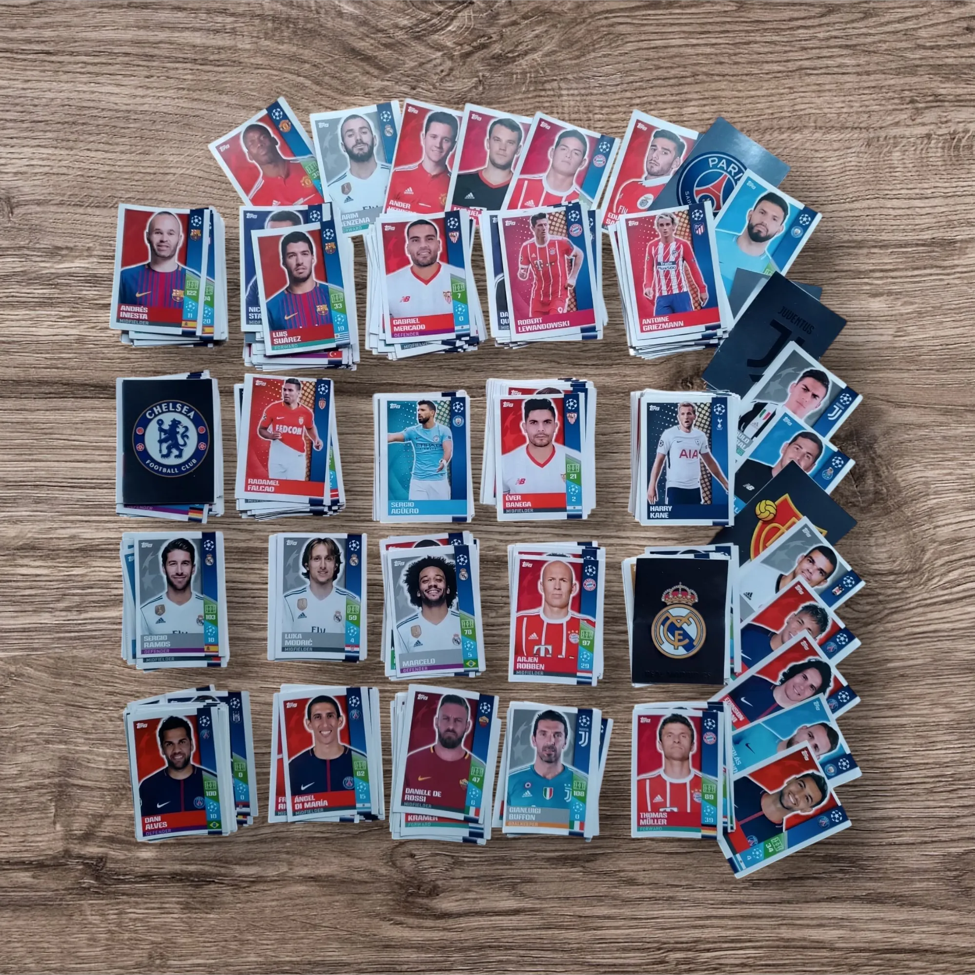 Lote 444 figuritas sin repetir Champions League 2017/2018 de Topps