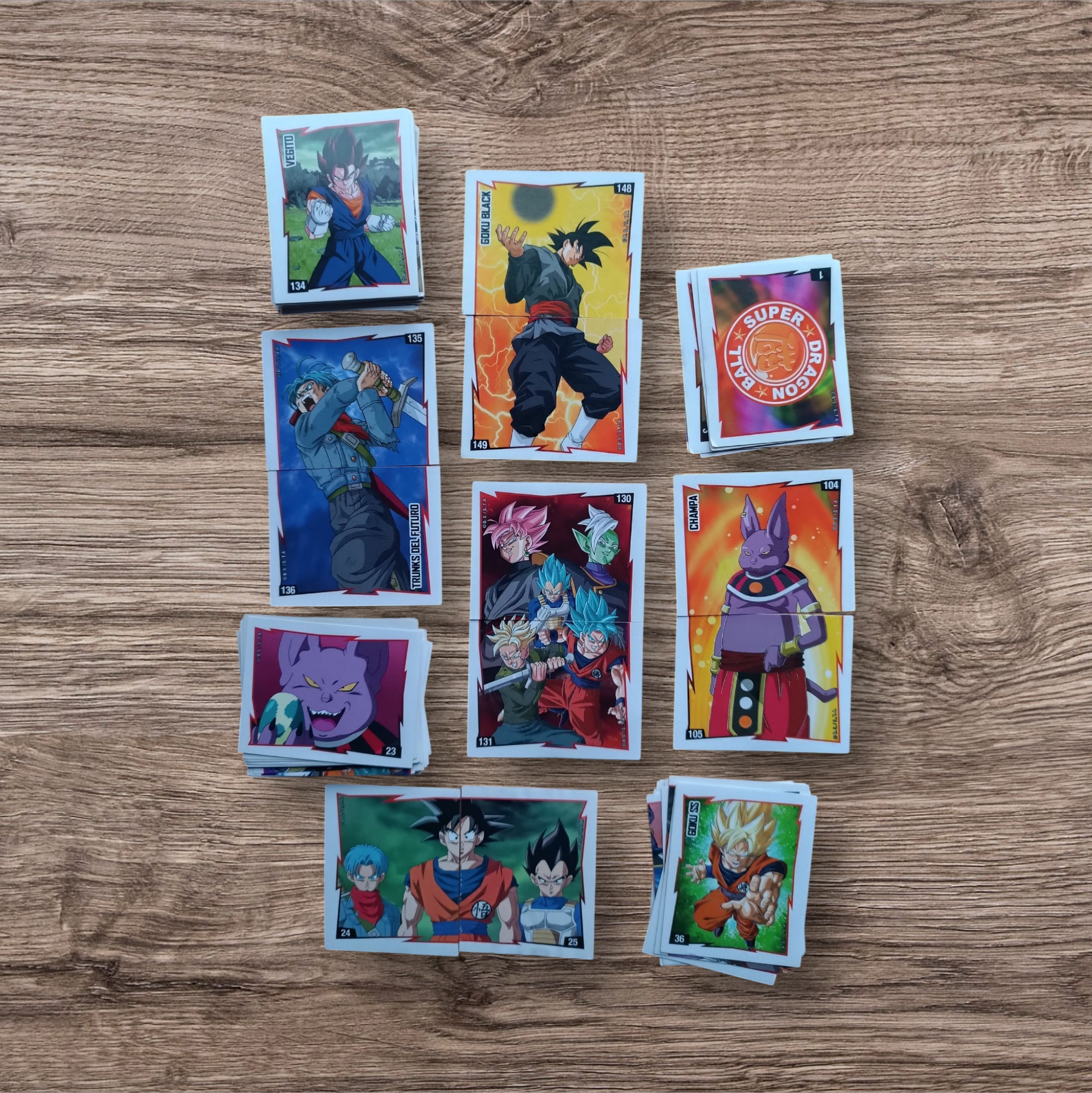 Lote 153 figuritas sin repetir Dragon Ball