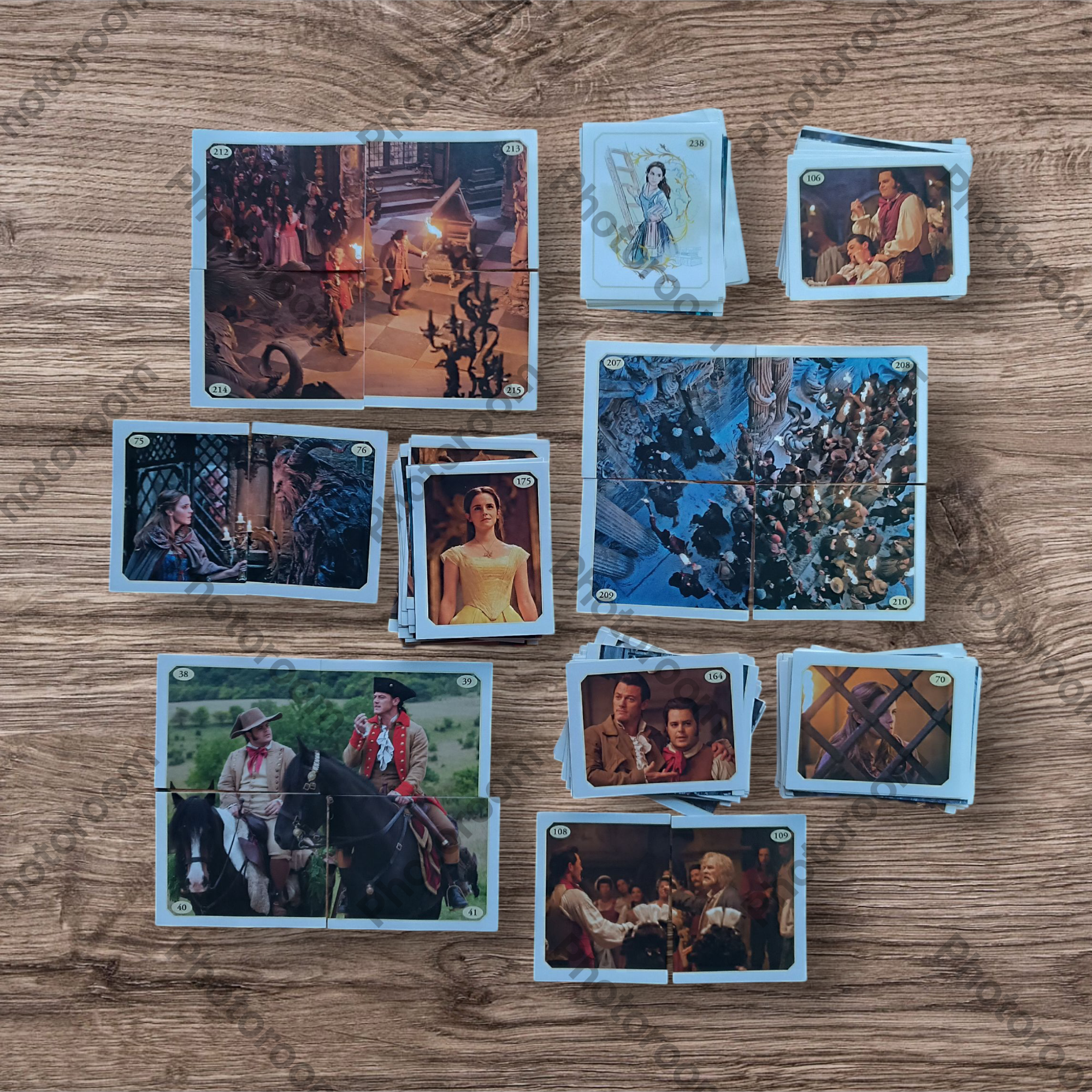 Lote 190 figuritas sin repetir La Bella y la Bestia