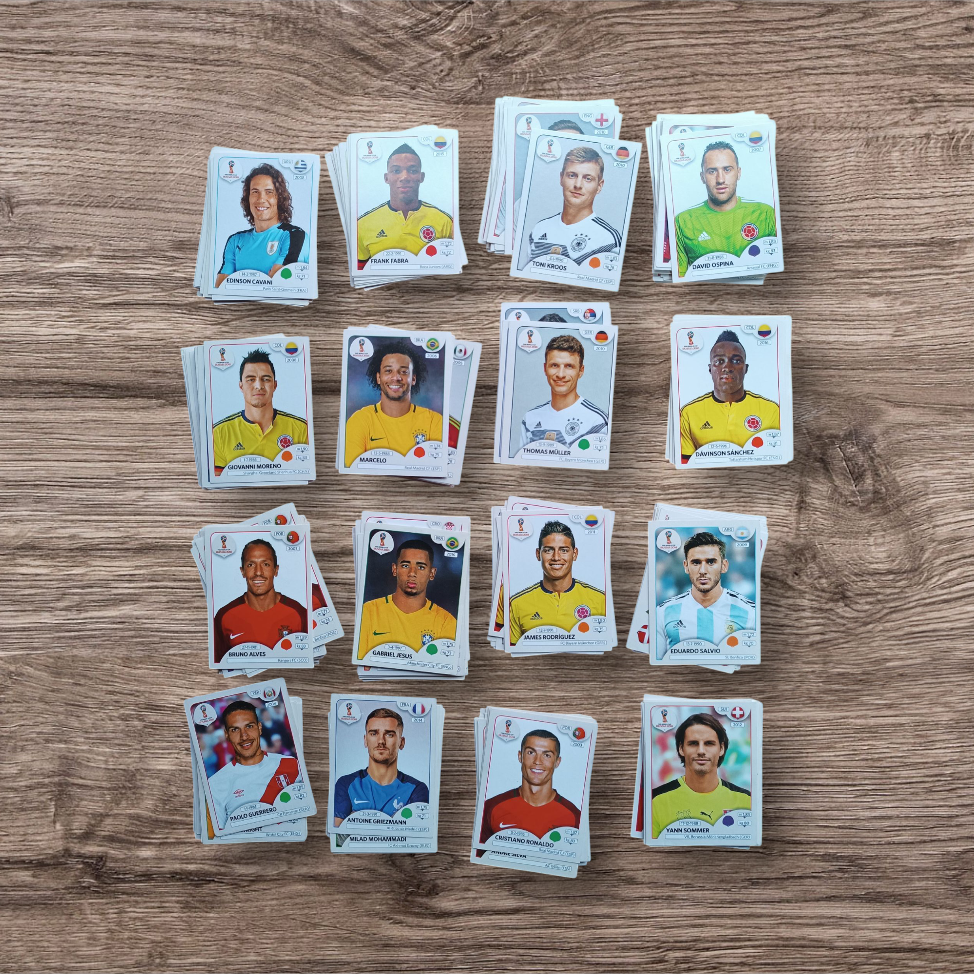 Lotazo 370 figuritas sin repetir Mundial Rusia 2018