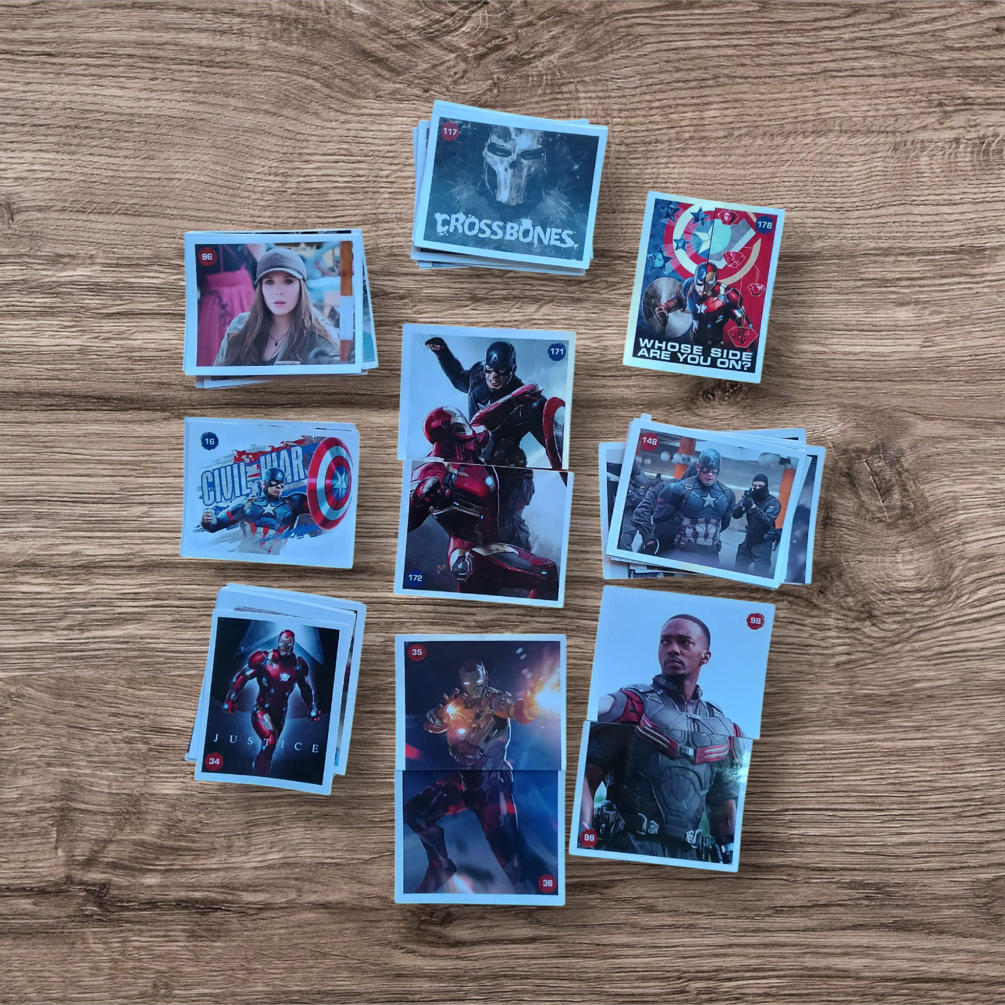 Lote 81 figuritas sin repetir de Civil War