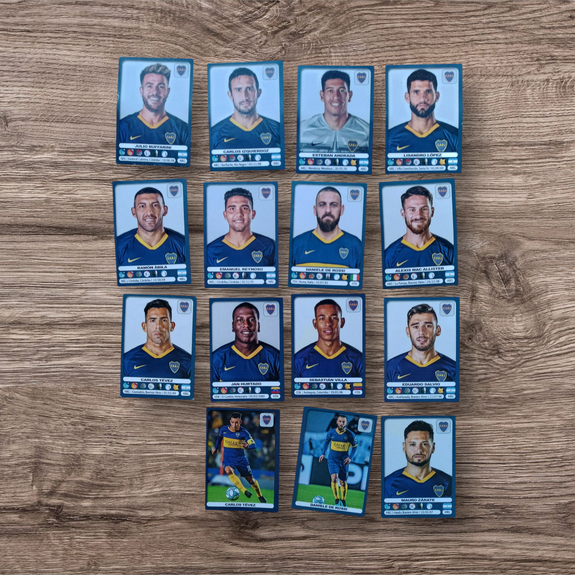 Lote 15 figuritas Boca Juniors 2019-2020