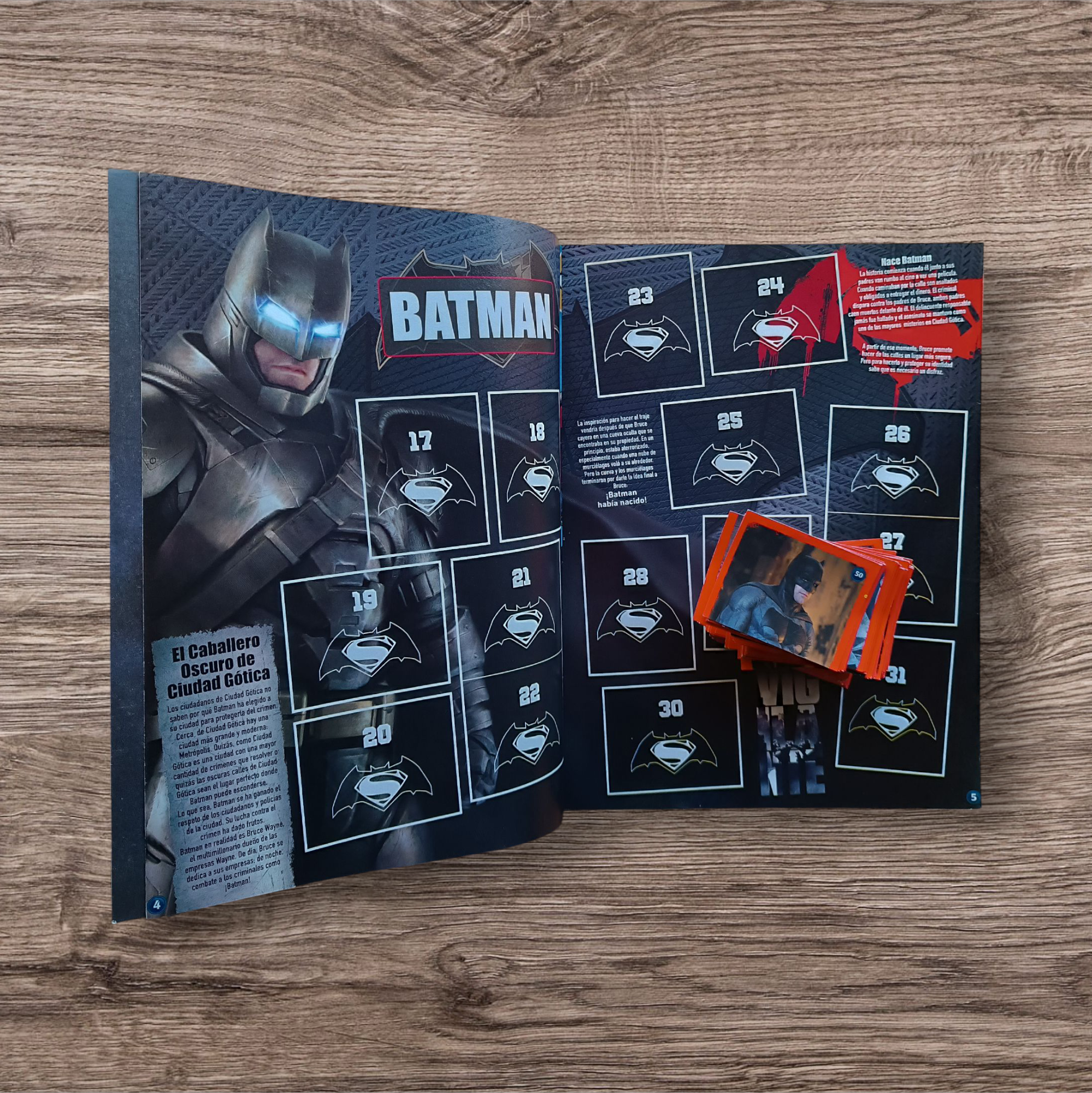 Álbum + 176 figuritas Batman va Superman