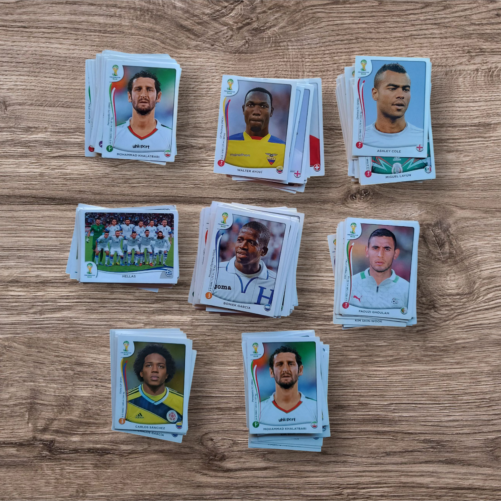 Lote 165 figuritas sin repetir Mundial Brasil 2014