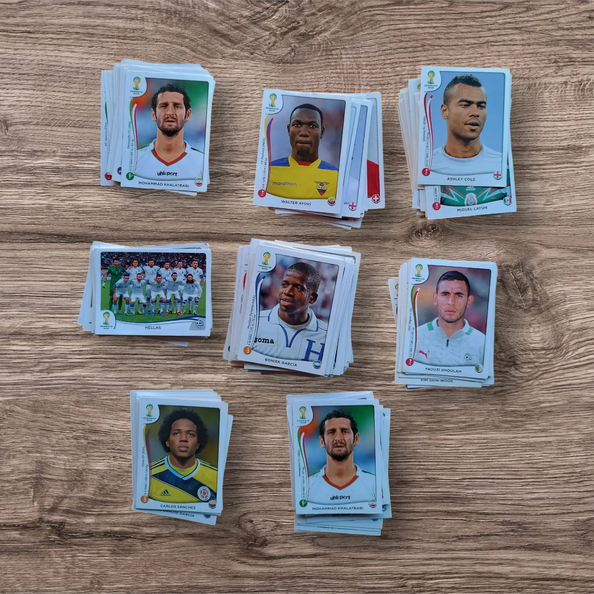 Lote 165 figuritas sin repetir Mundial Brasil 2014