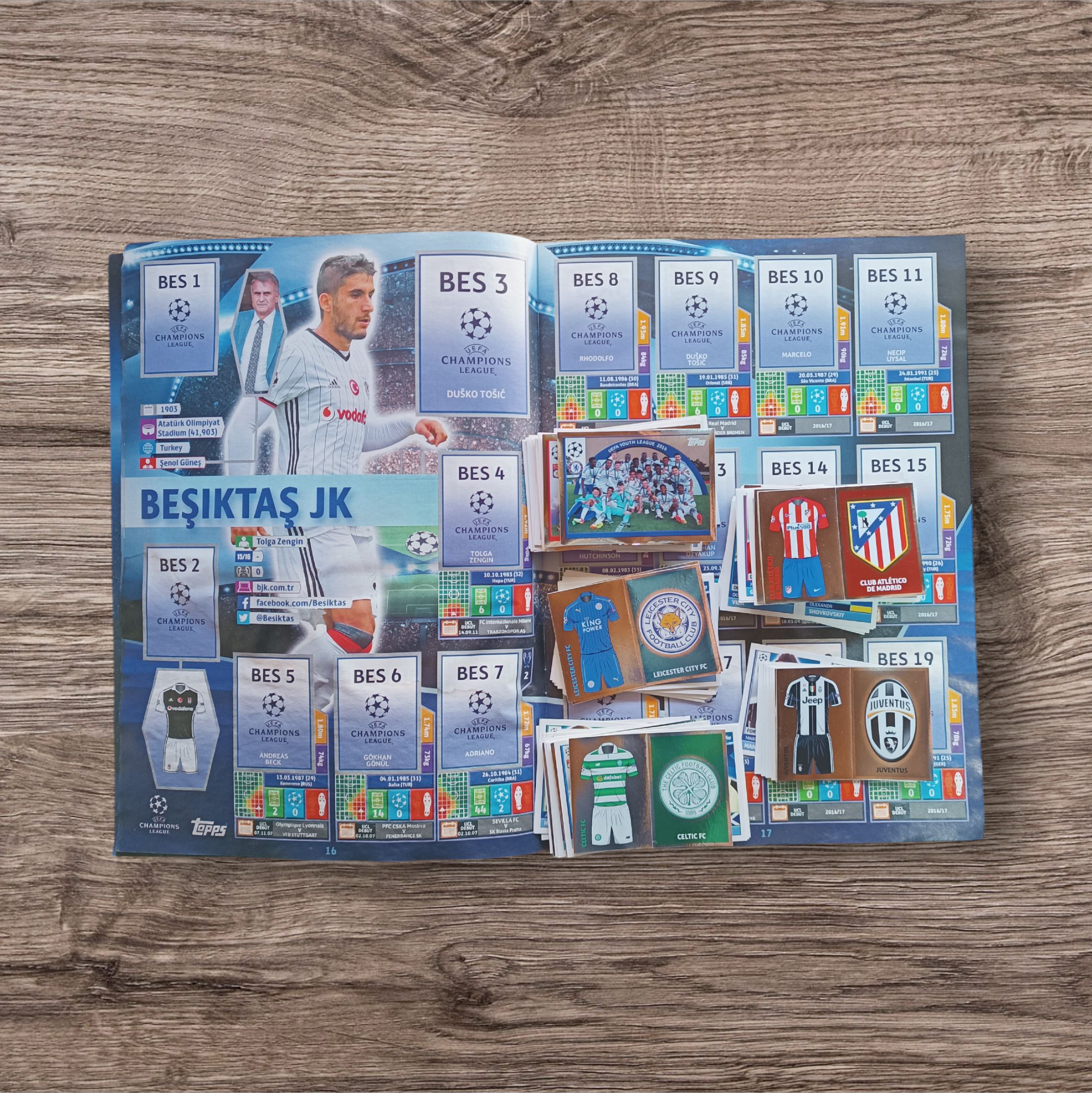 Álbum + 186 figuritas sin repetir Champions League 2016/17