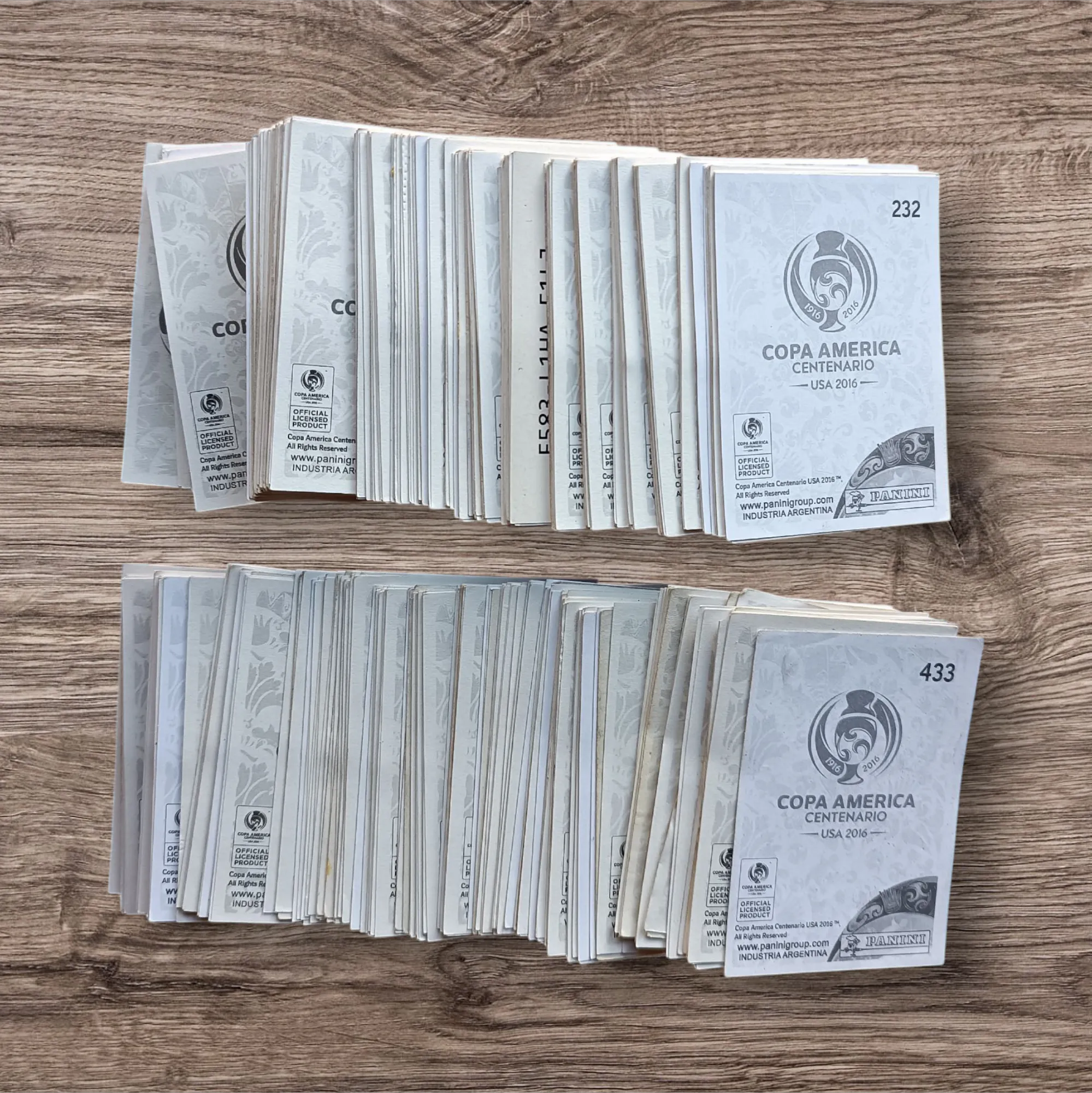 Lote 402 figuritas sin repetir Copa América Centenario