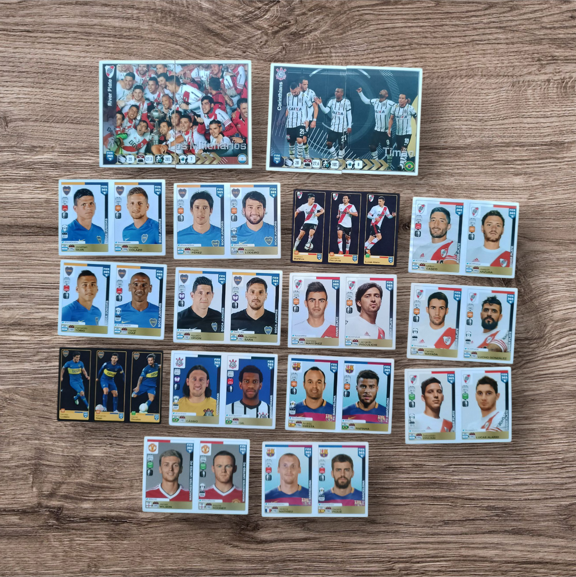 Lote 287 figuritas sin repetir FIFA 365 2016