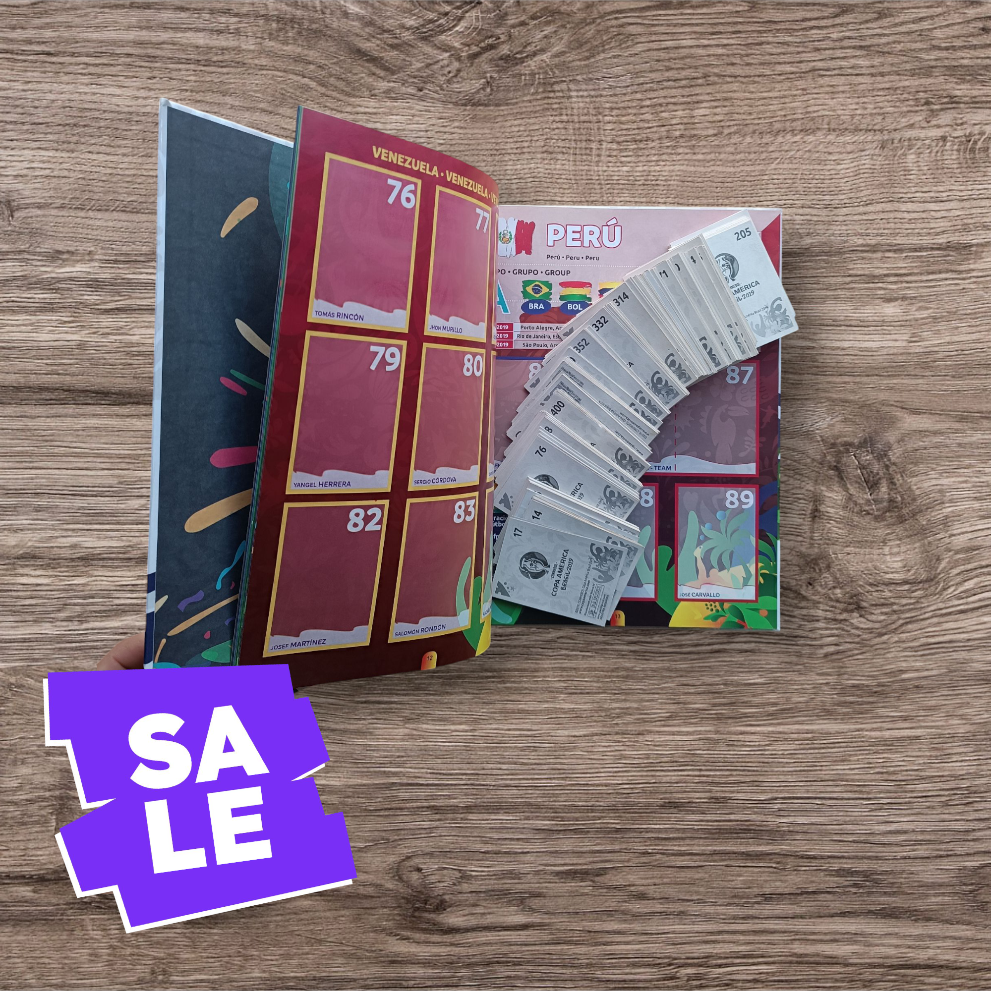 Álbum tapa dura + 297 figuritas sin repetir Copa América 2019