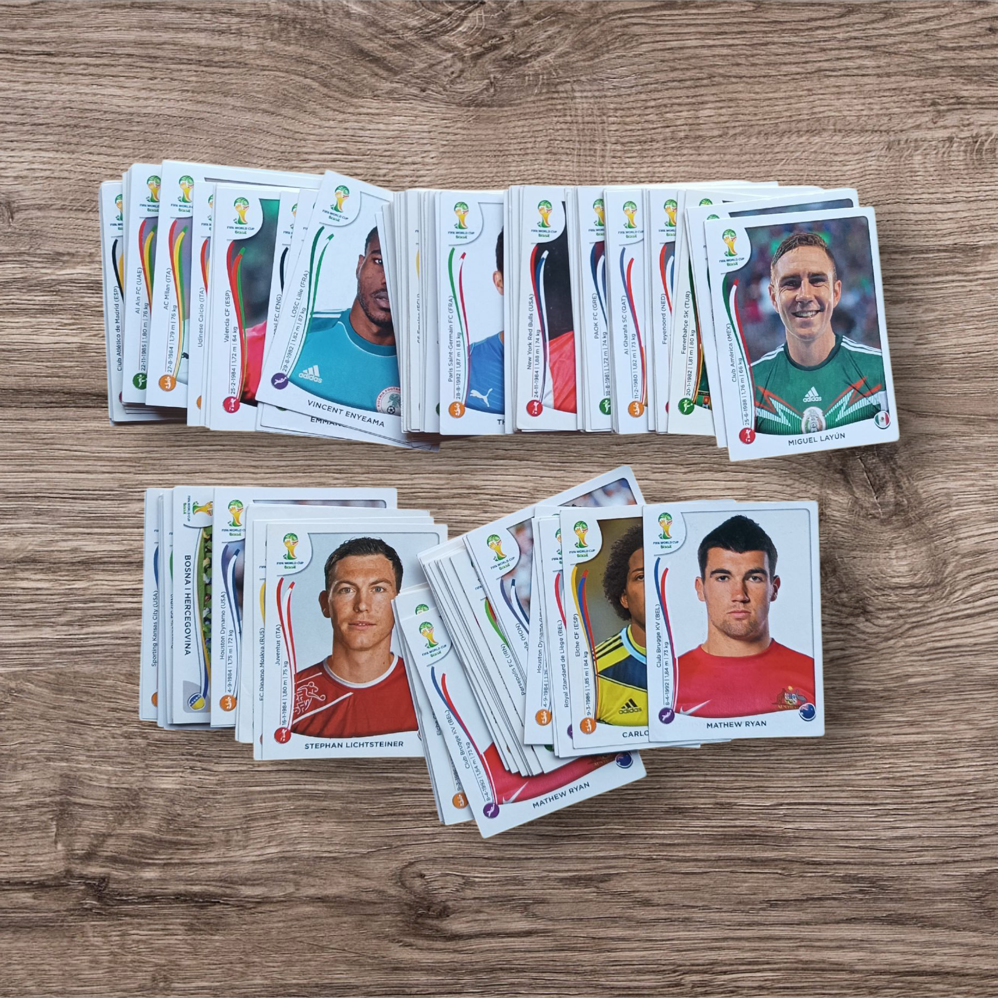 Lote 163 figuritas Mundial Brasil 2014