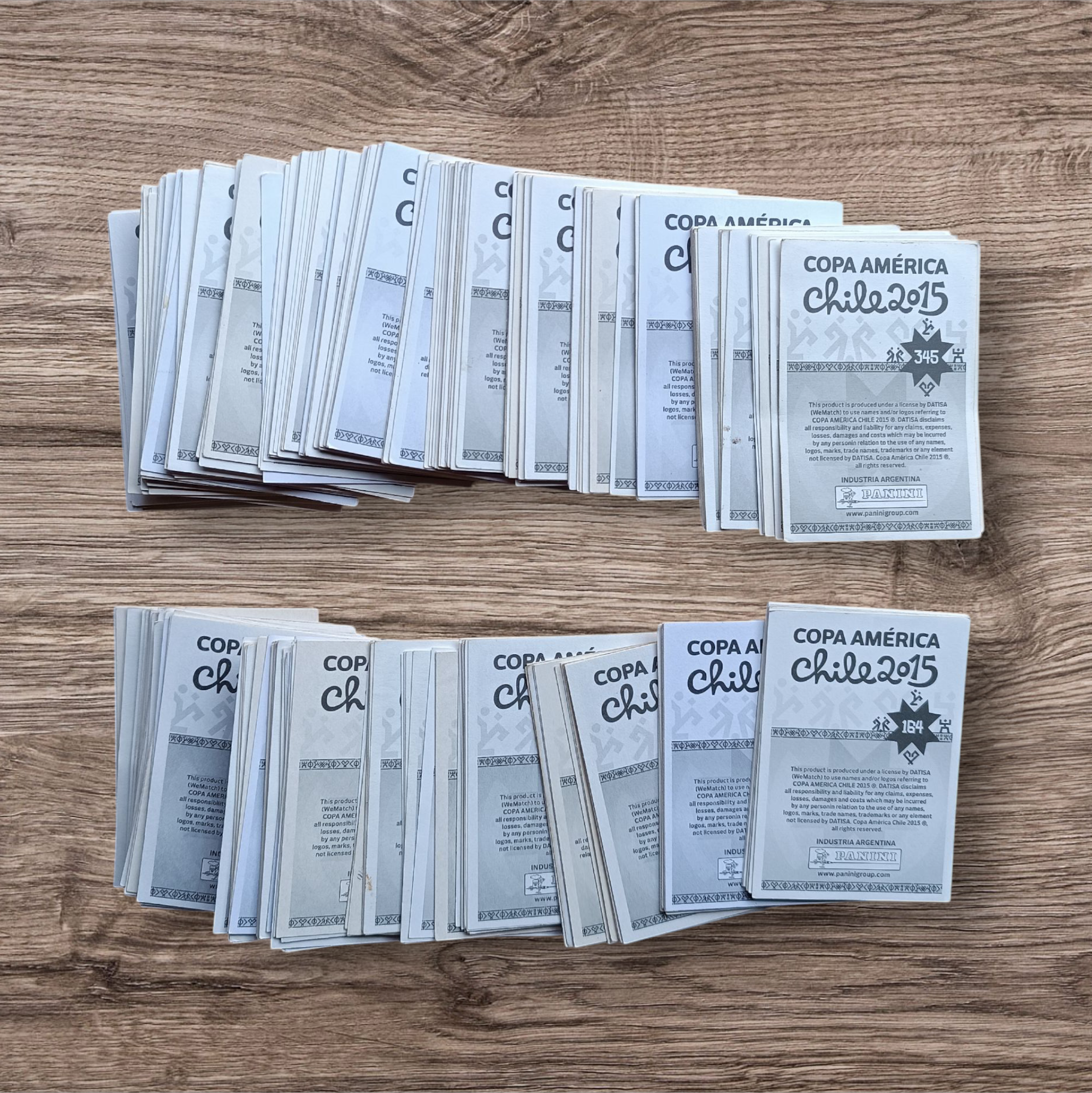 Lote 291 figuritas sin repetir Copa América Chile 2015