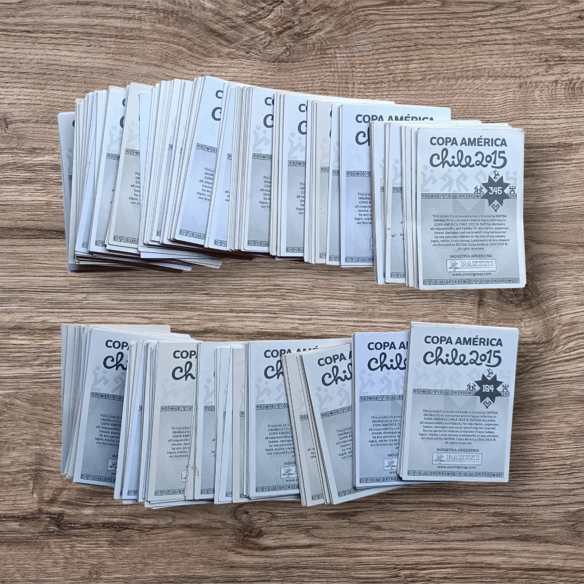Lote 291 figuritas sin repetir Copa América Chile 2015