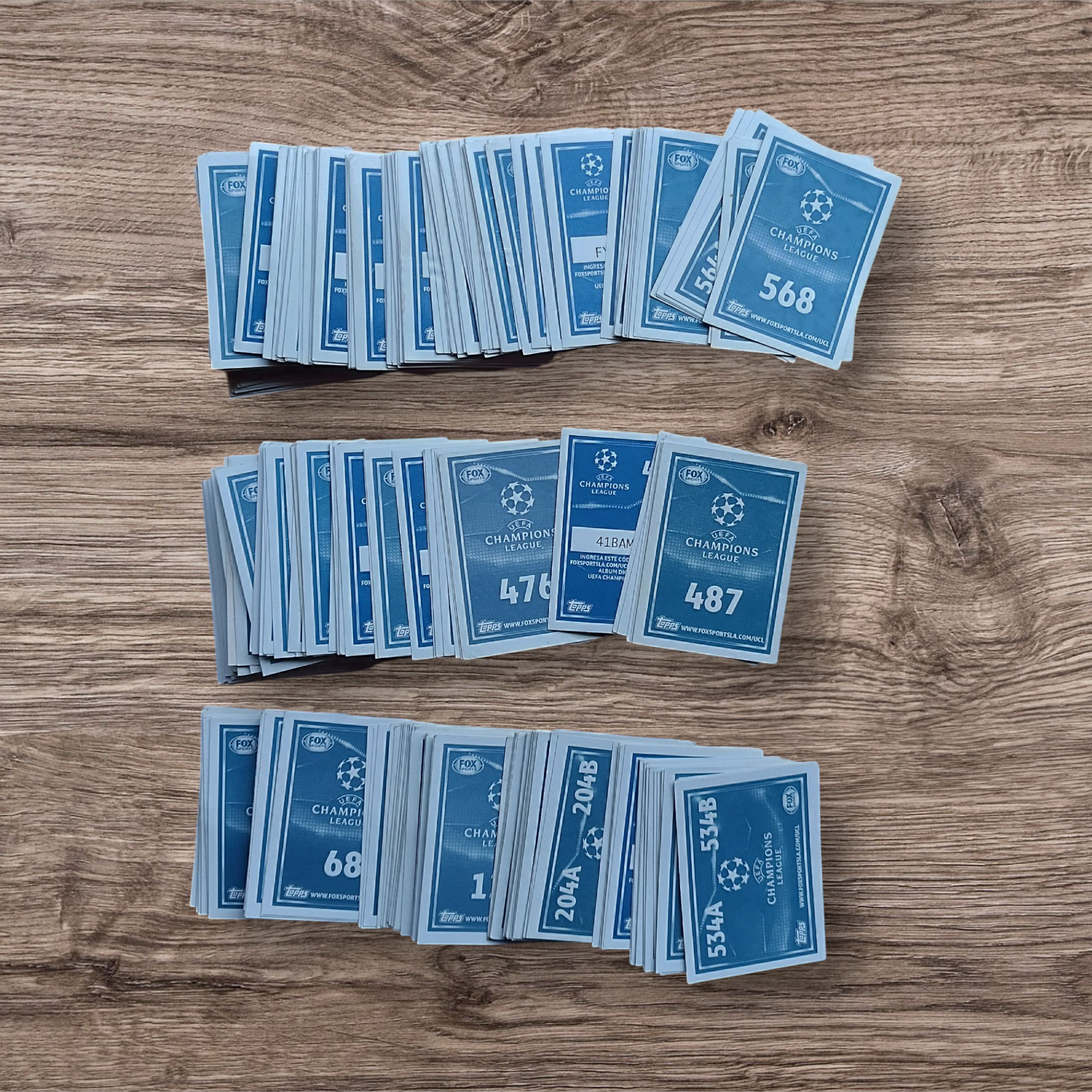 Lote 365 figuritas sin repetir Champions League