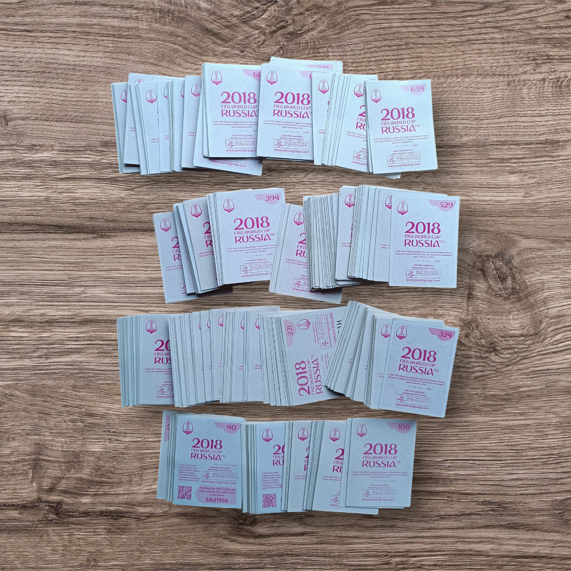 Lote 440 figuritas sin repetir Mundial Rusia 2018