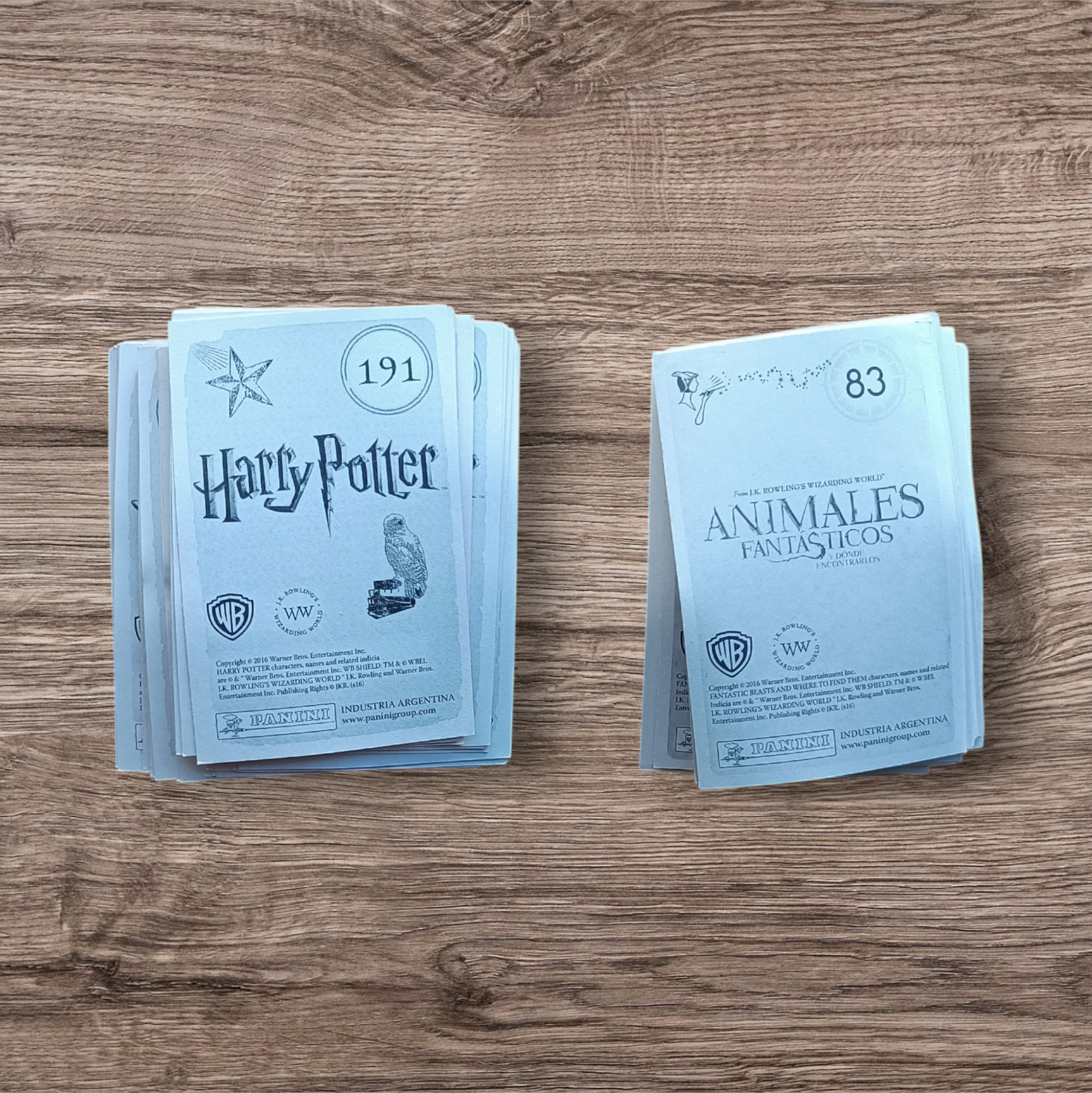 Lote 101 figuritas Harry Potter y Animales Fantásticos