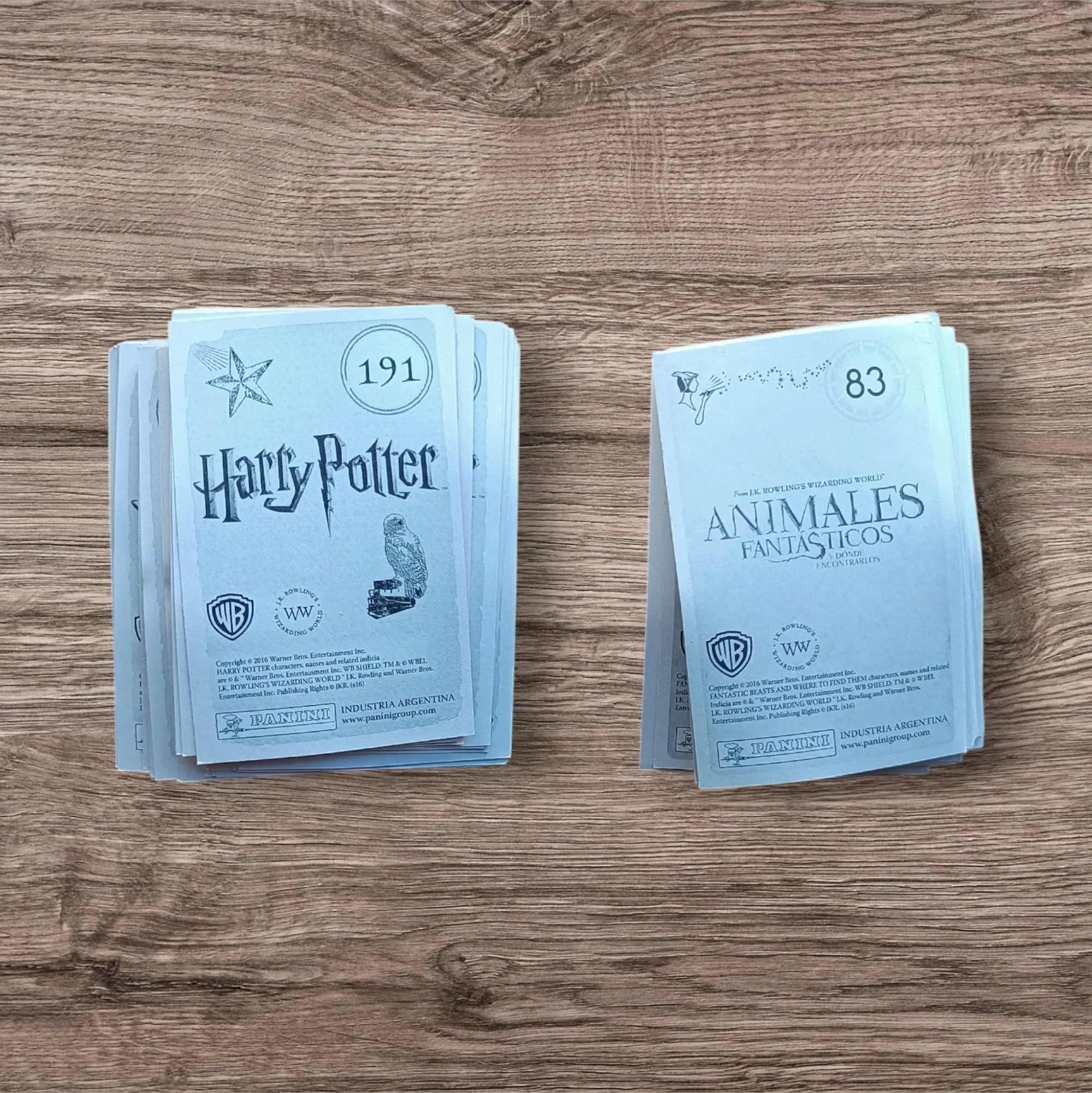 Lote 101 figuritas Harry Potter y Animales Fantásticos