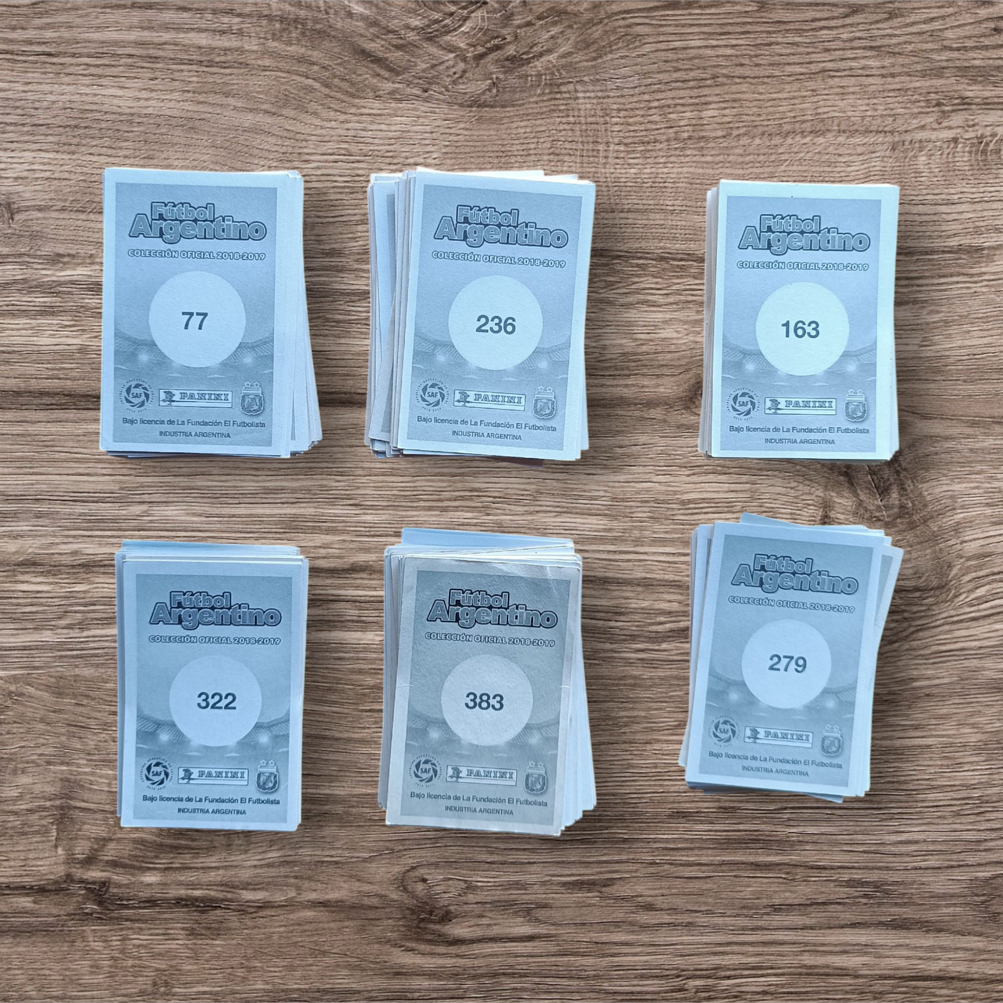 Lote 323 figuritas sin repetir Fútbol Argentino 2018/19