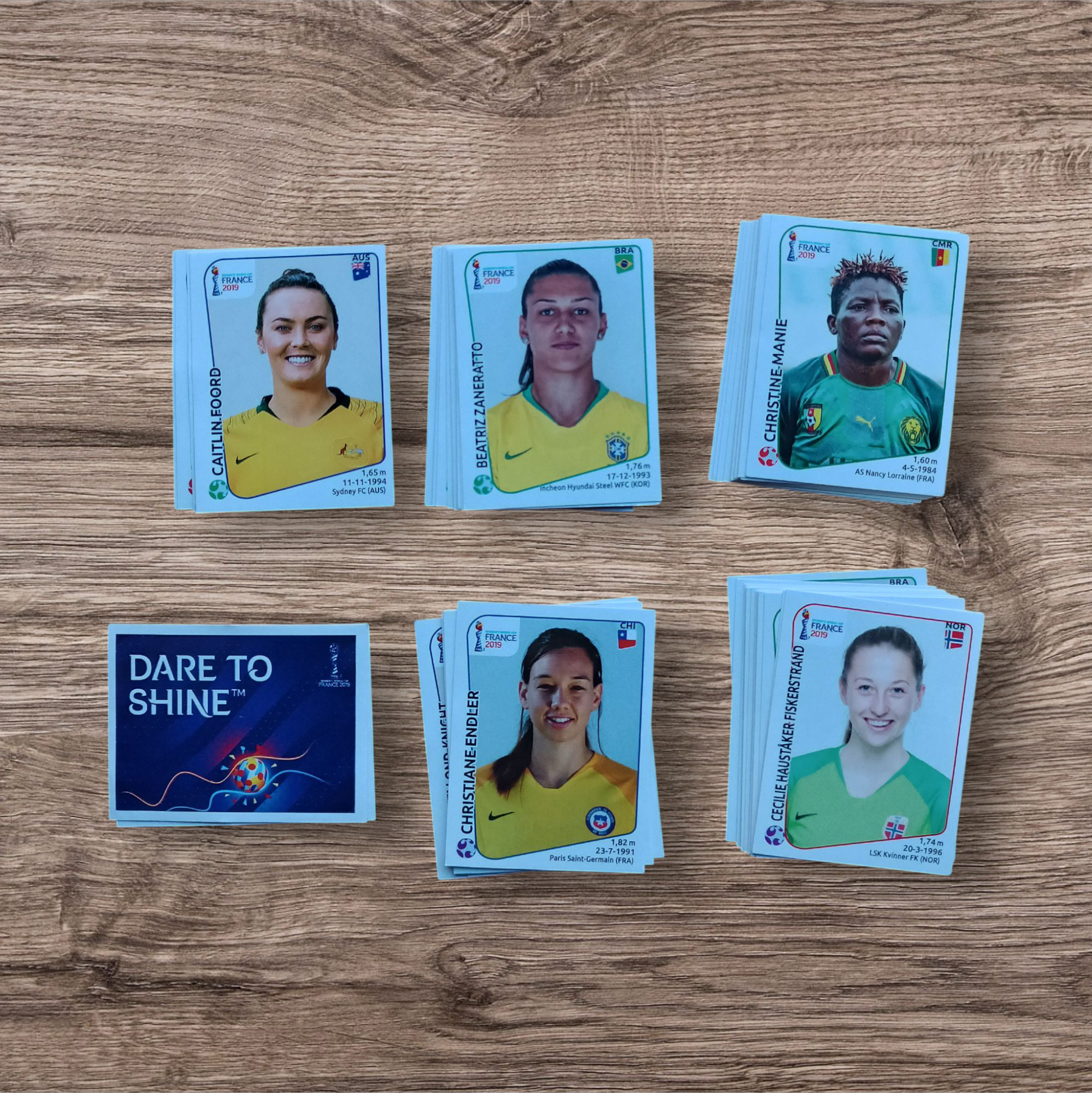 Lote 53 figuritas sin repetir Mundial Femenino 2019