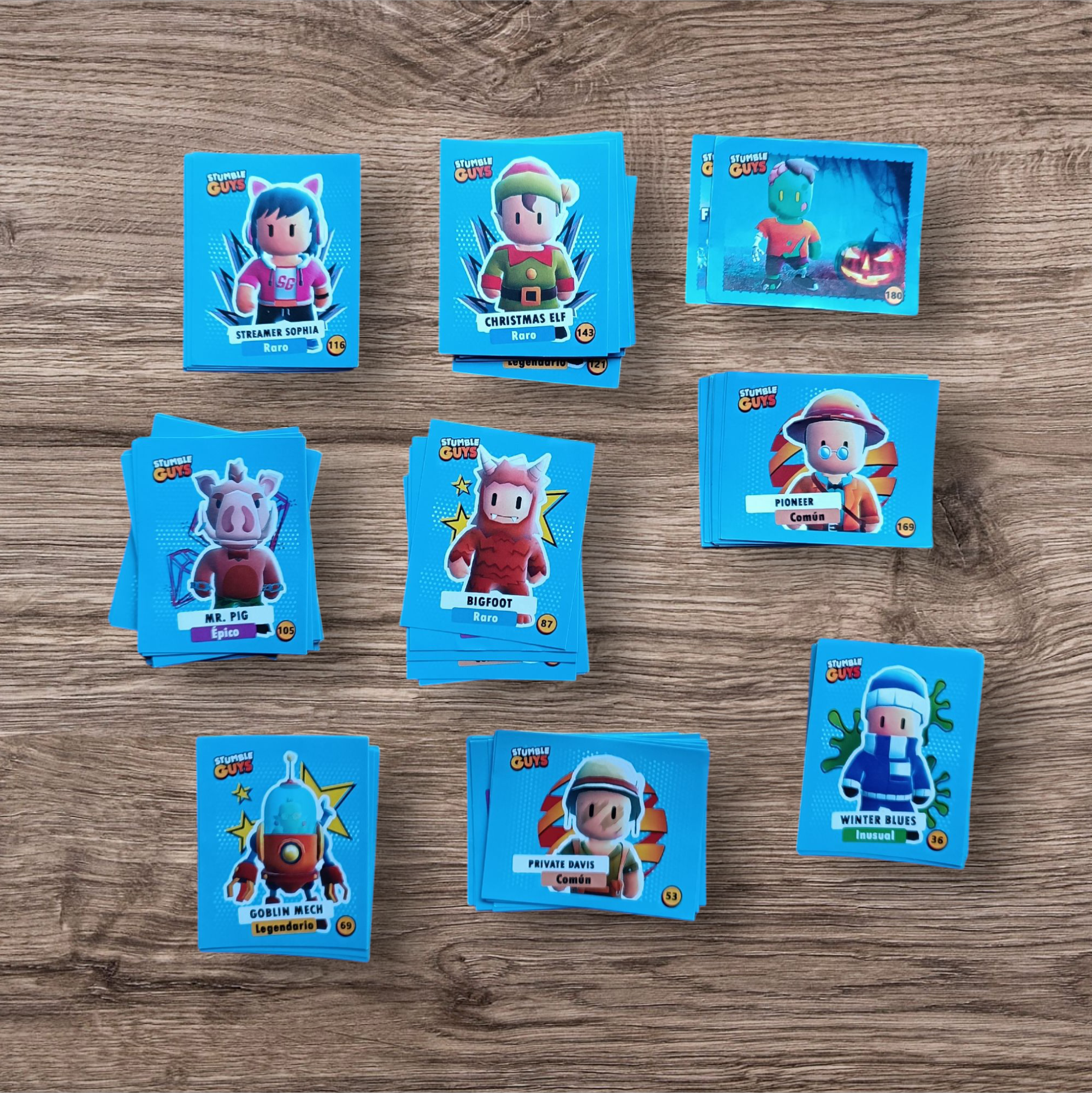 Lote 87 figuritas sin repetir Stumble Guys