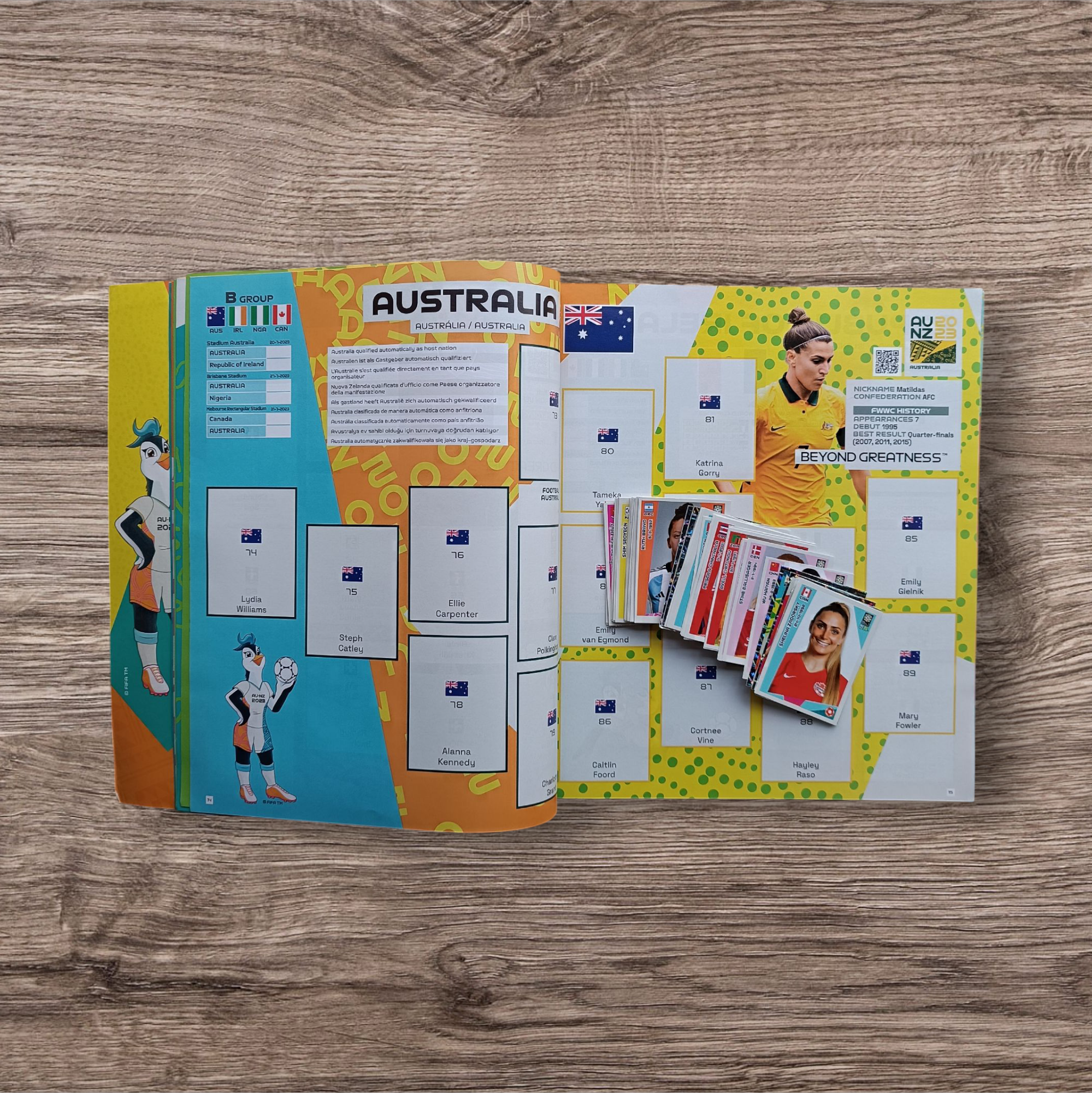 Álbum + 53 figuritas Mundial Femenino 2023