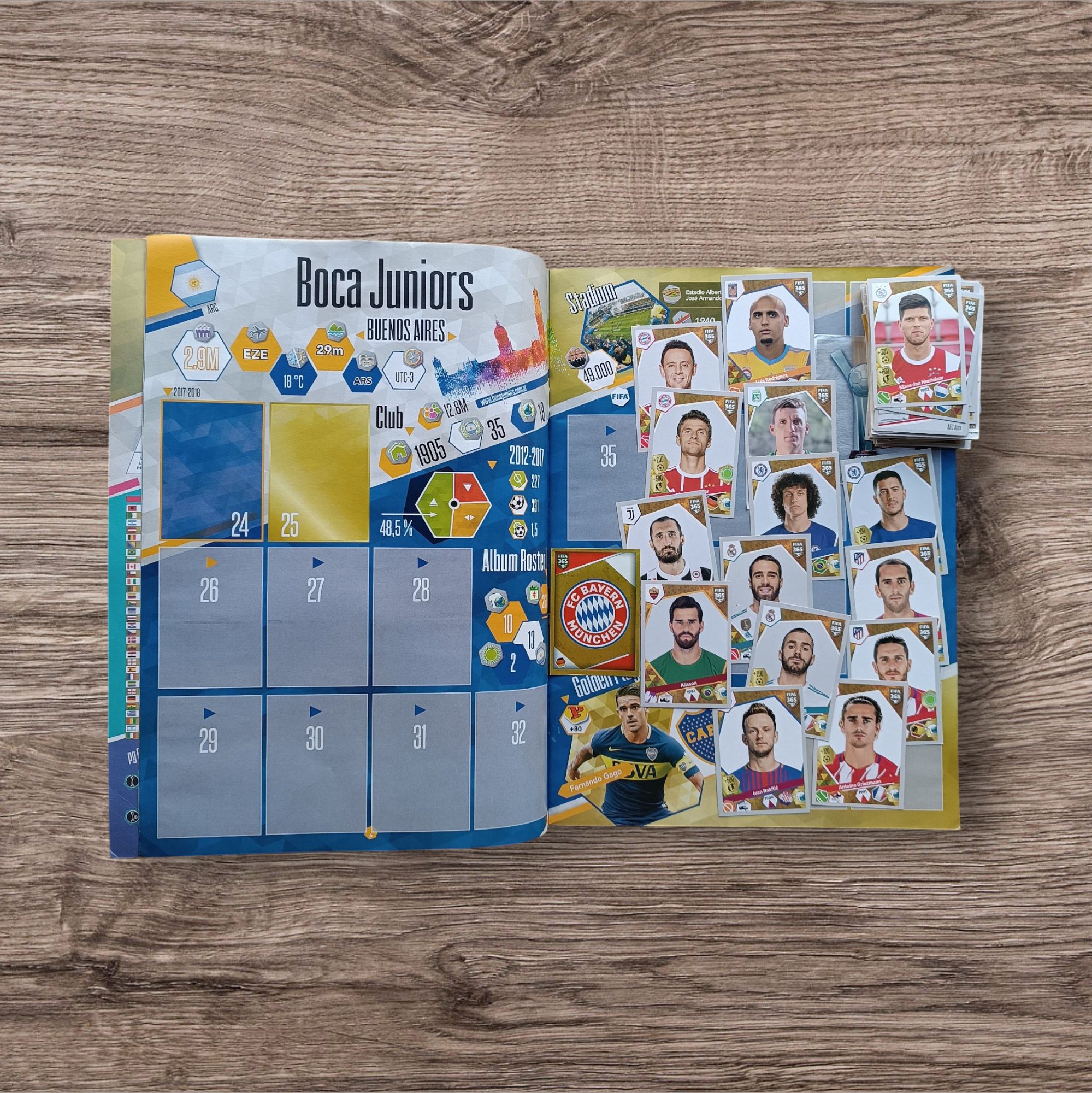 Álbum + 84 figuritas sin repetir FIFA 365 2018