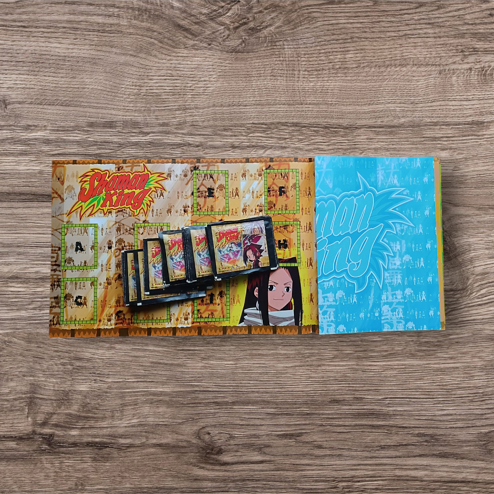Álbum + 50 sobres de figuritas Shaman King