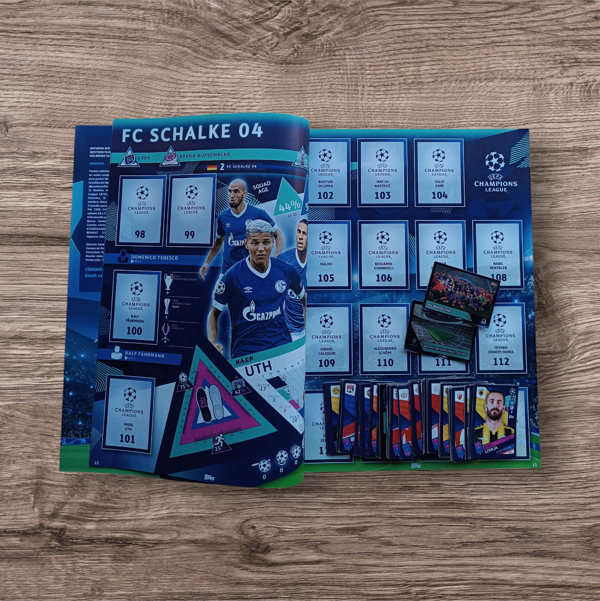 Álbum promocional + 124 figuritas sin repetir Champions League 2018/19