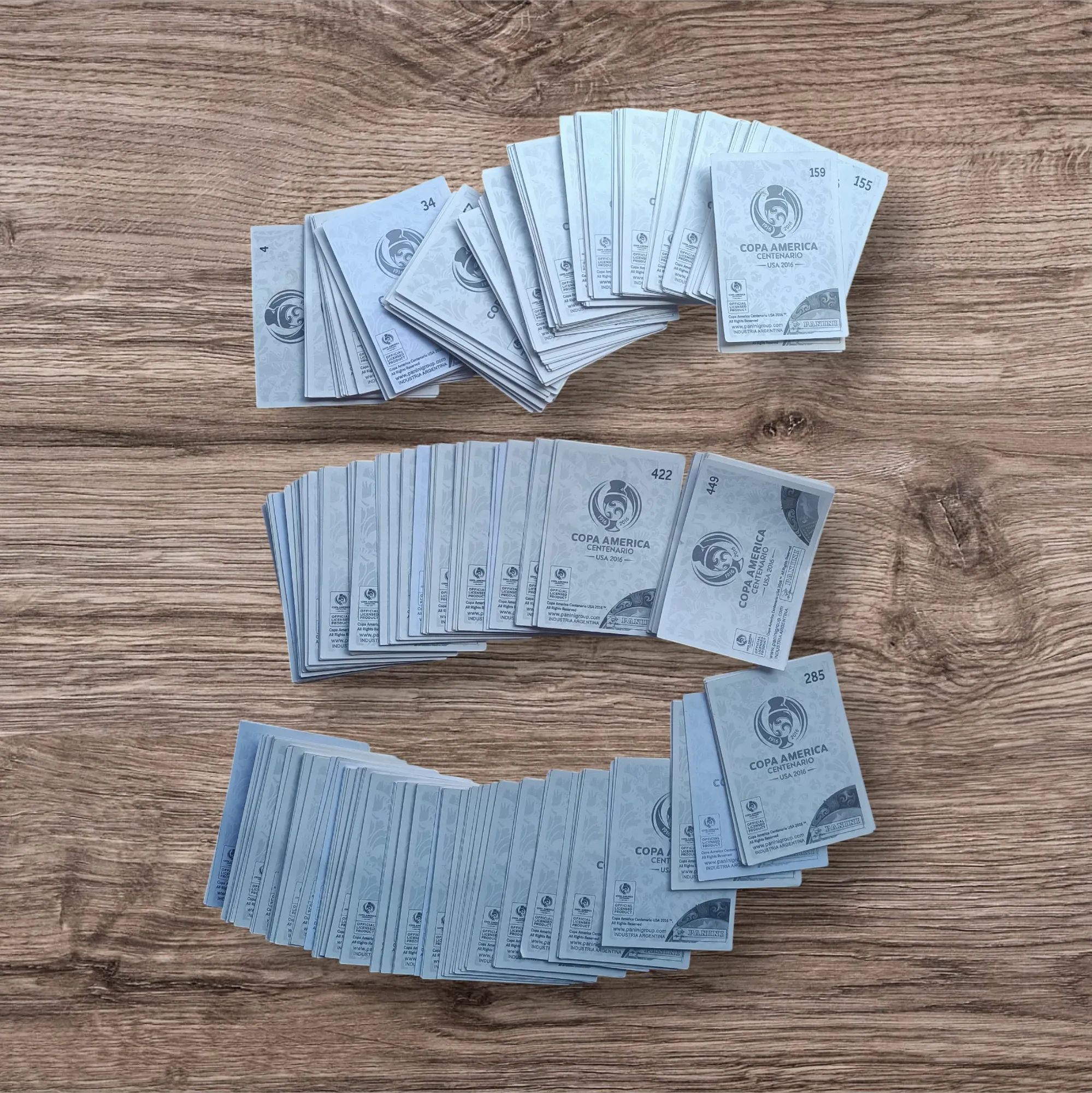 Lote 363 figuritas sin repetir Copa América 2016 Centenario