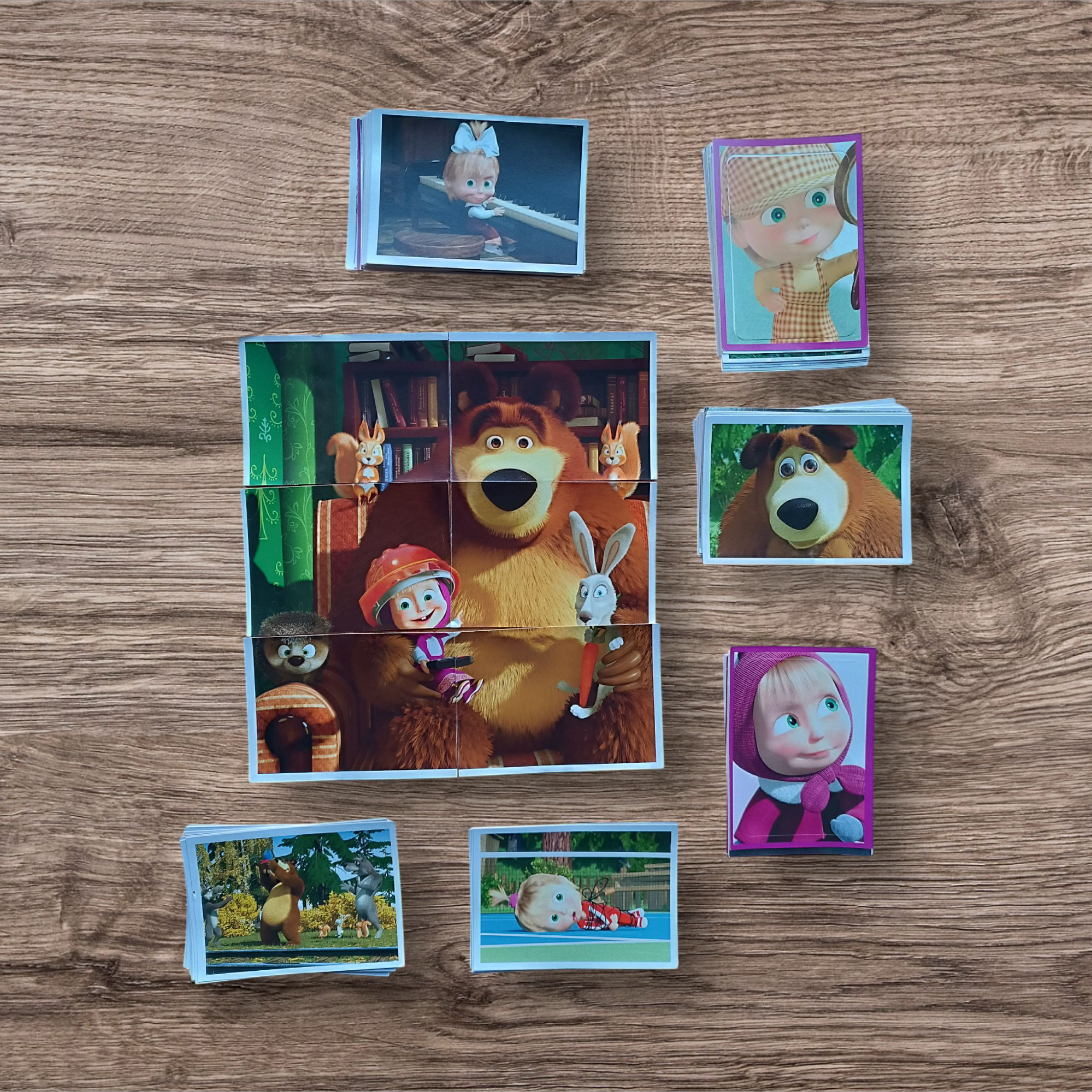 Lote 142 figuritas sin repetir Masha y el Oso