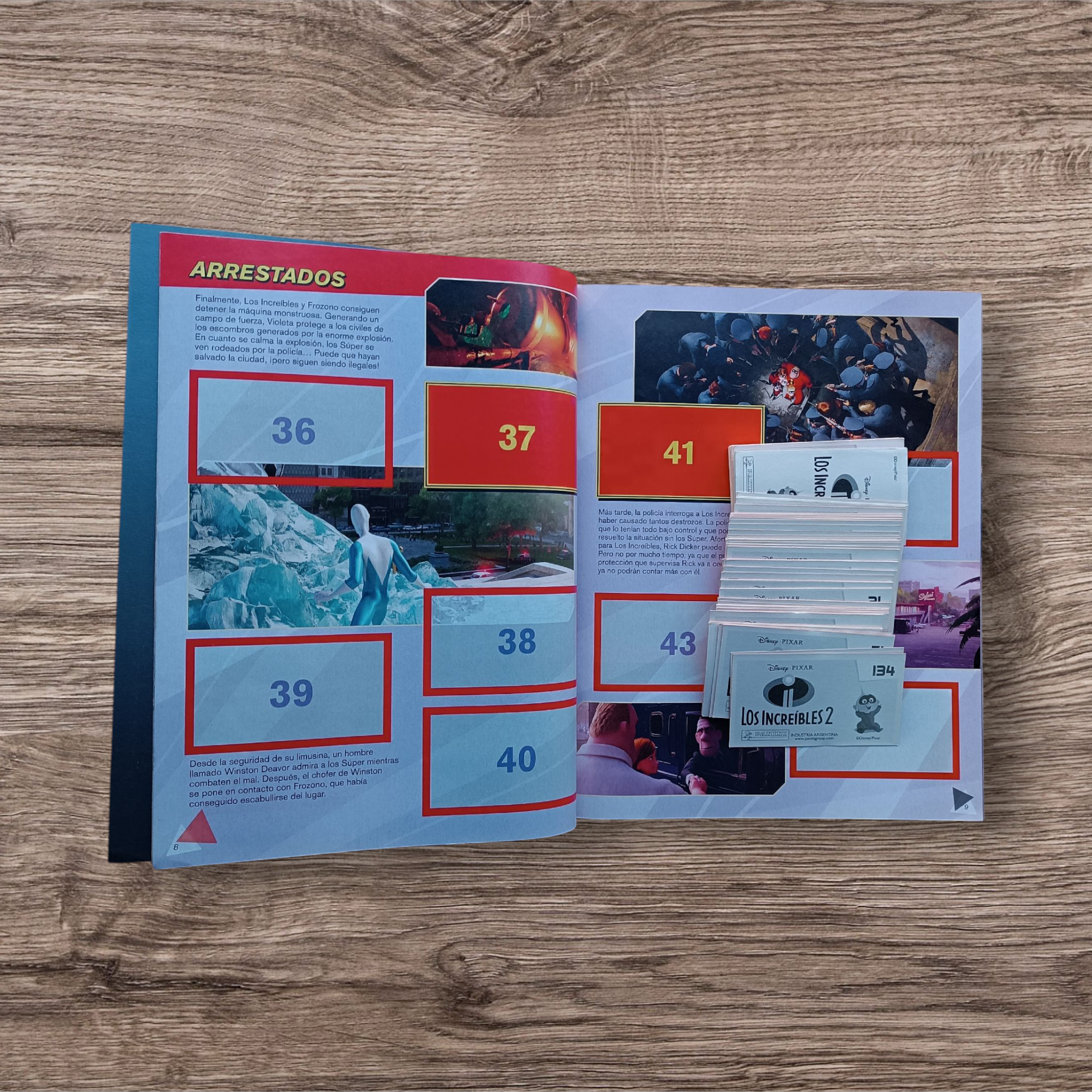 Álbum + 123 figuritas sin repetir Los Increíbles 2