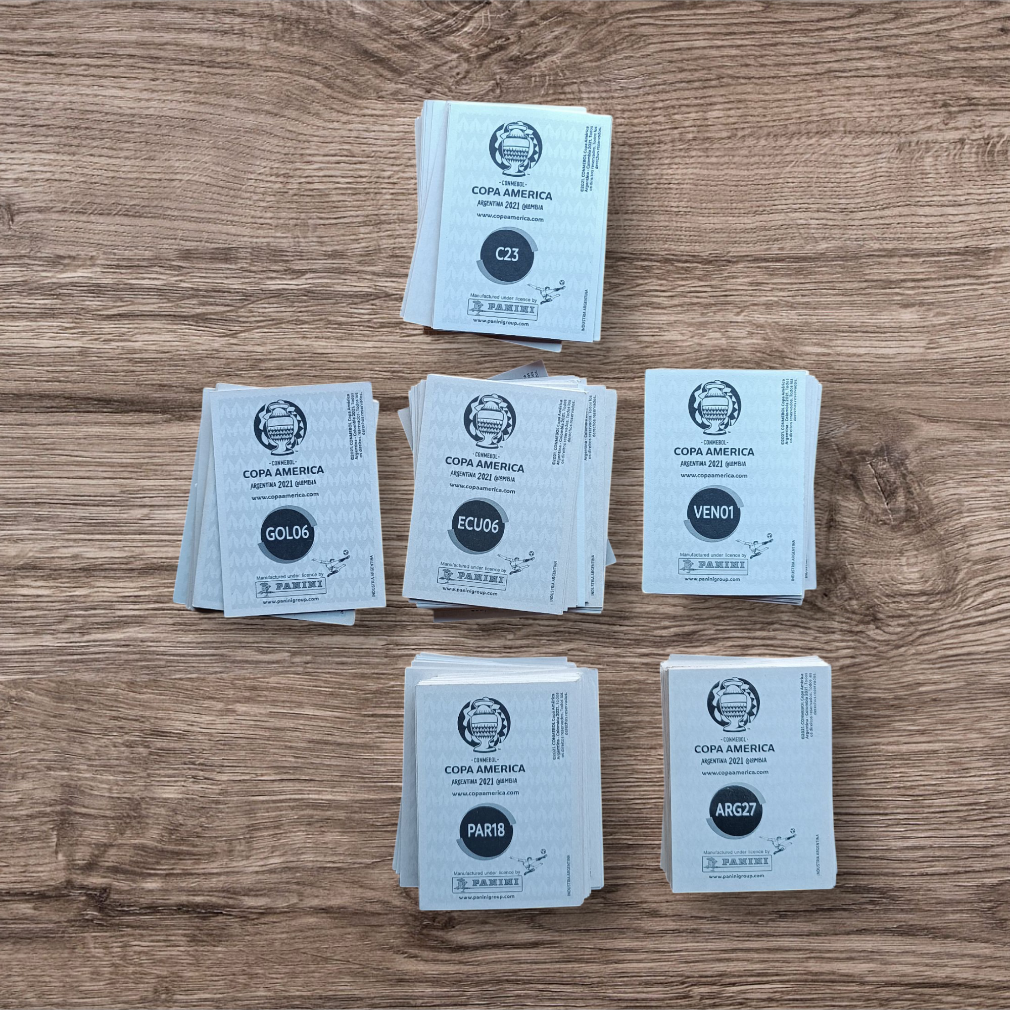 Lote 355 figuritas (Messi incluido) Copa América 2021